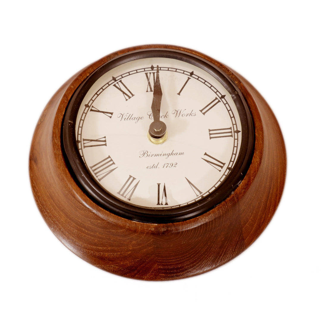 Heritage Style Handmade Wooden Round Wall Clock Clock