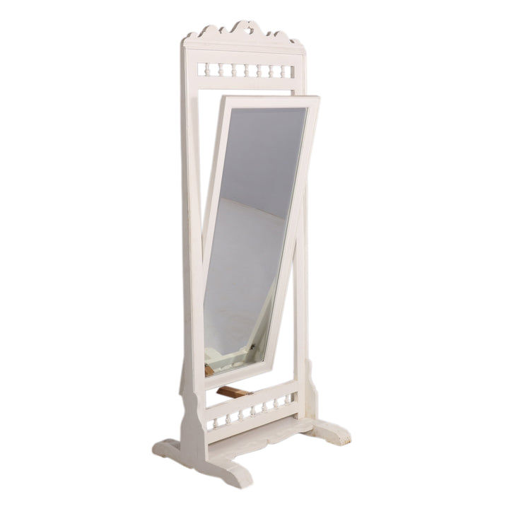 Bohemian Revolving Full-length Mirror White Duco Mirror