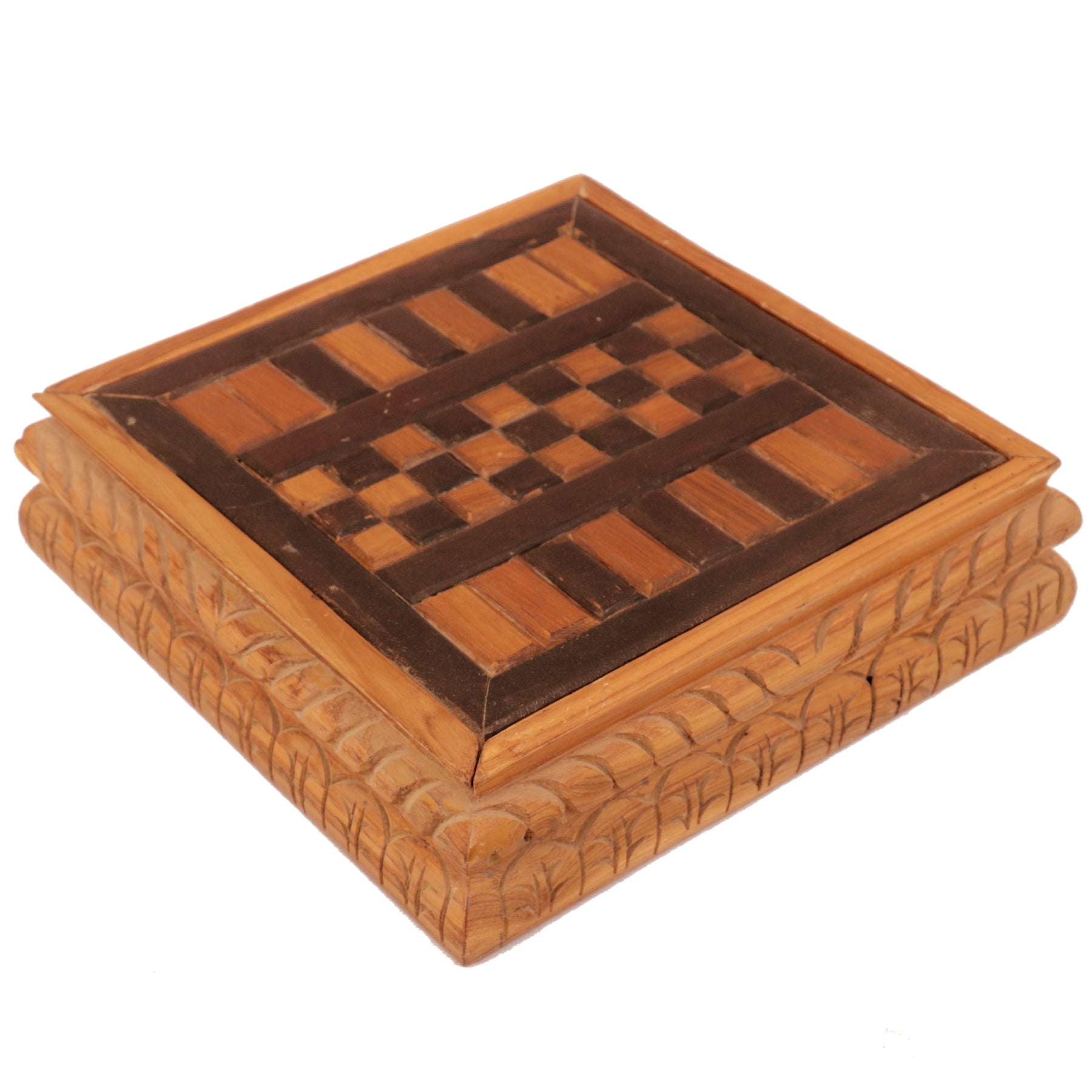 Chessboard Panel Box Wooden Box