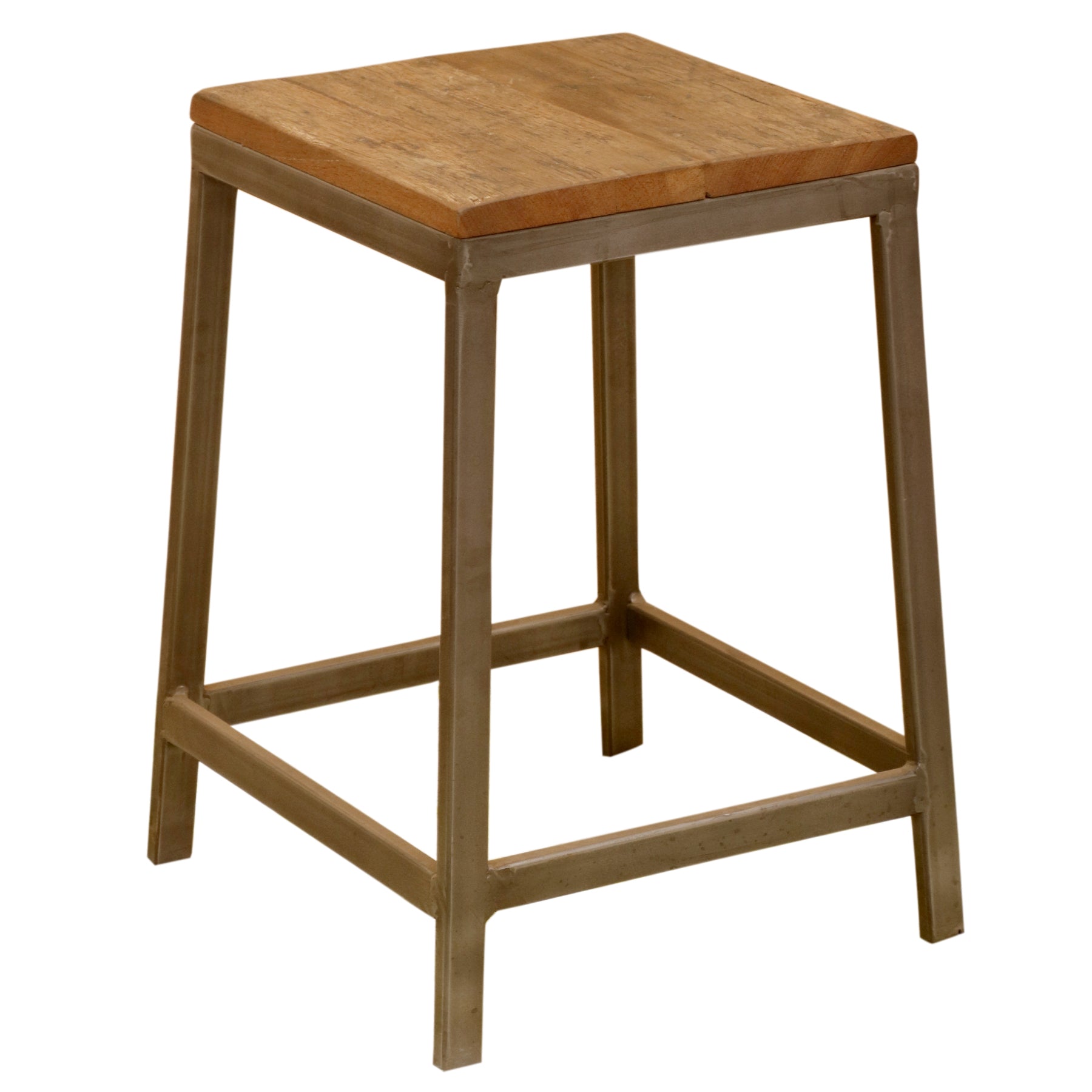 Wrought Iron and Wooden Stool Stool