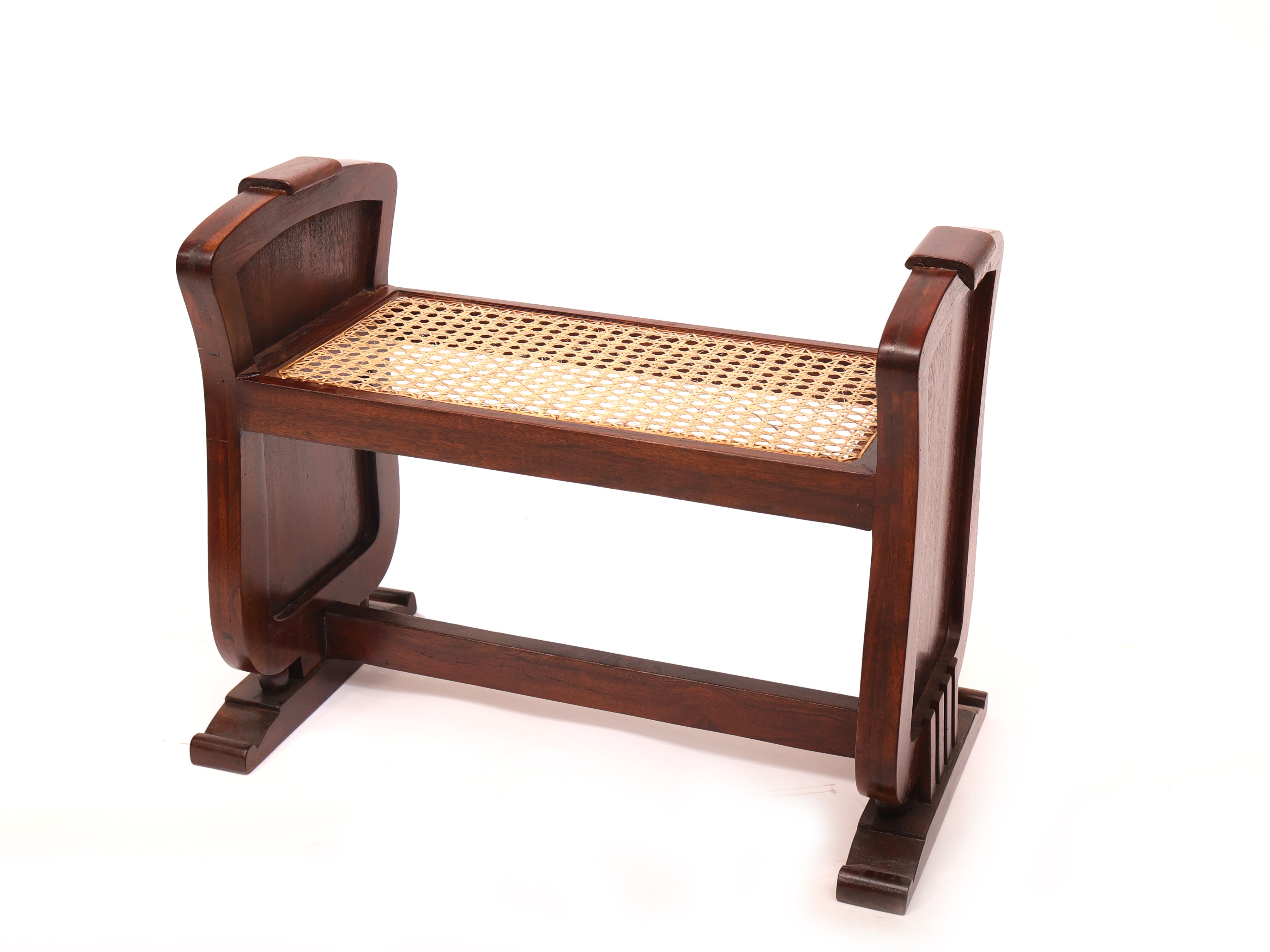 Traditional Seating Height Cane Stool Stool