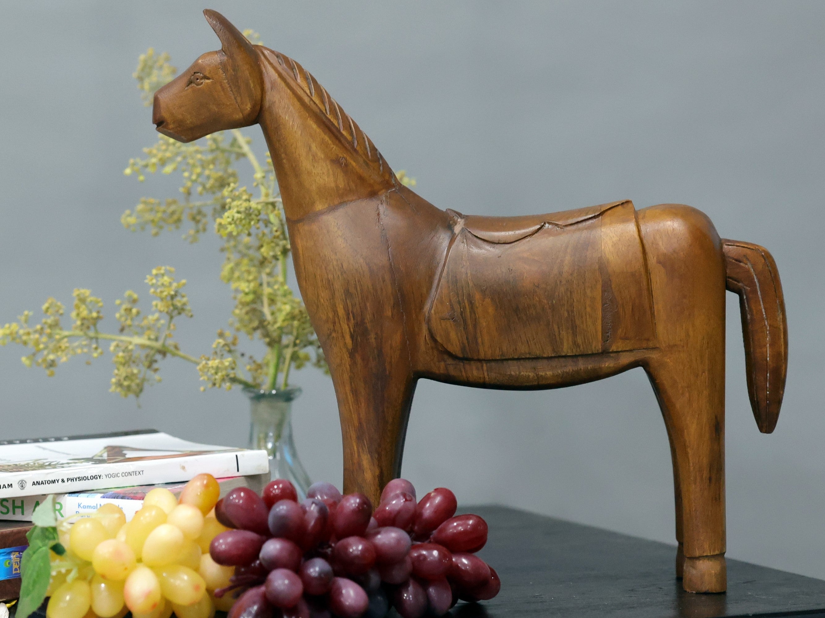 Artisan Style Carved Horse Animal Figurine