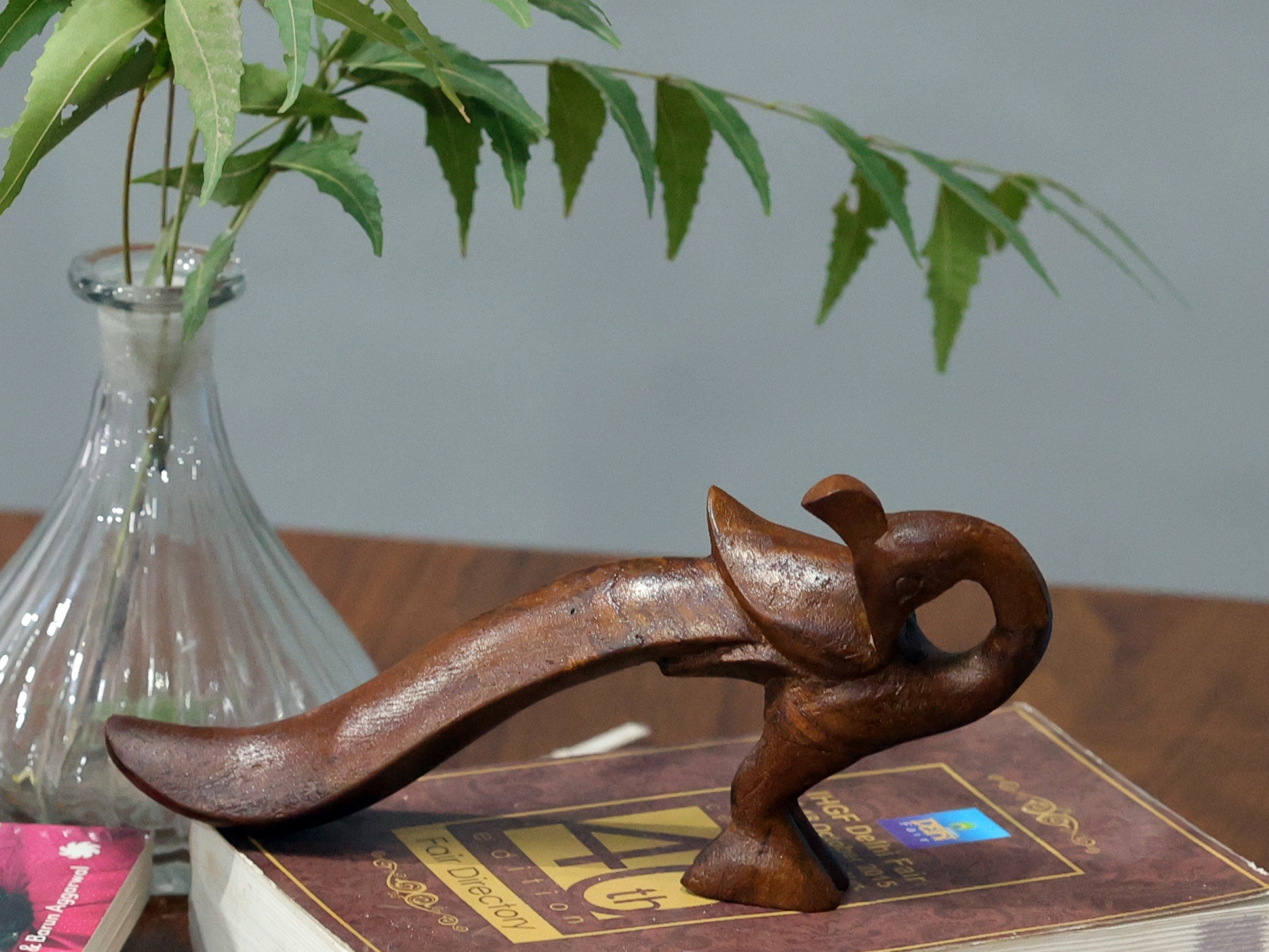 Wooden Hand-crafted Bird Showpiece Animal Figurine