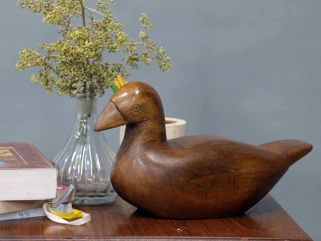 Natural Wooden Bird Animal Figurine