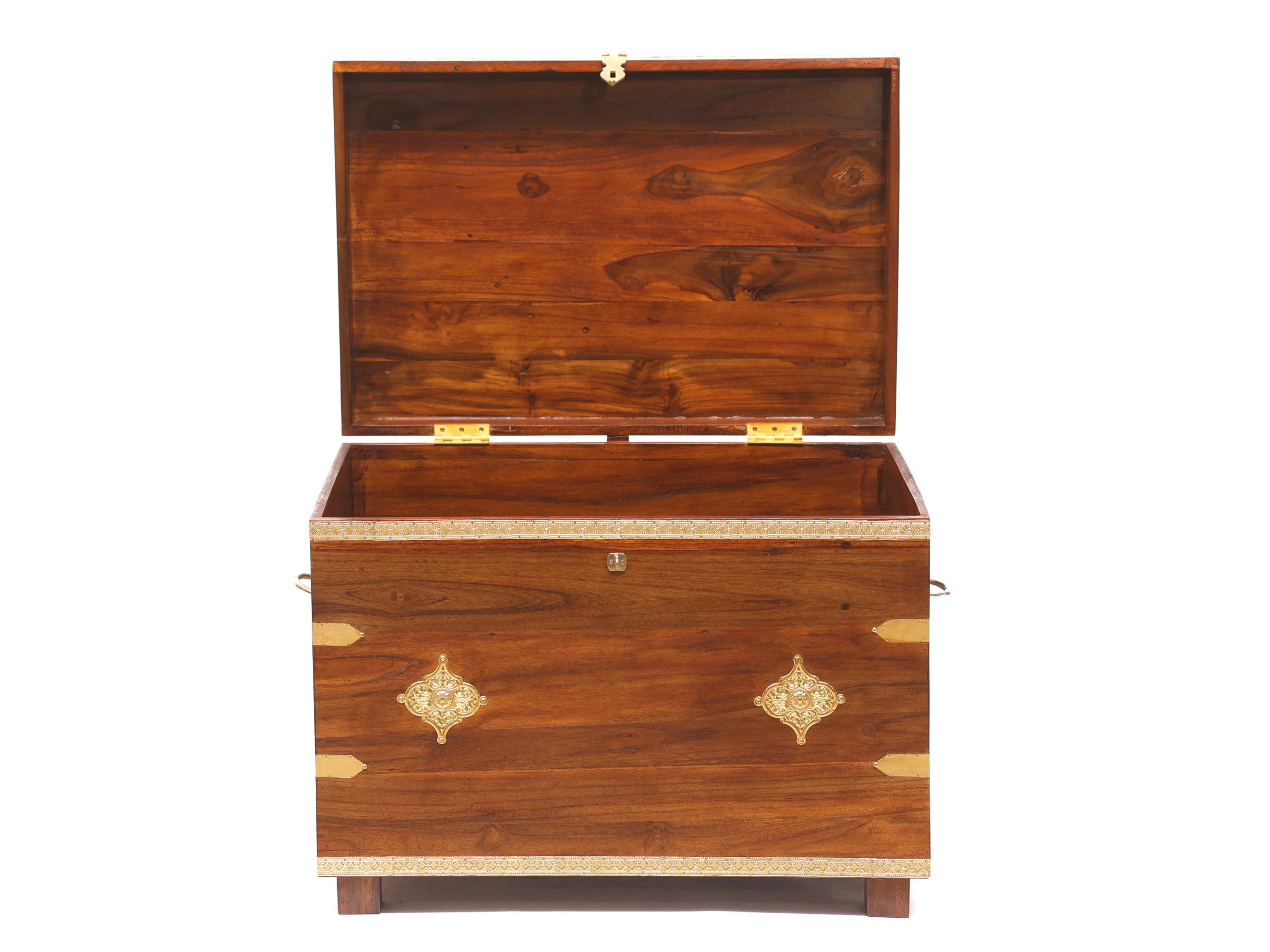 Teak wood Stylishly Trimmed Wooden Sanduk Wooden Box