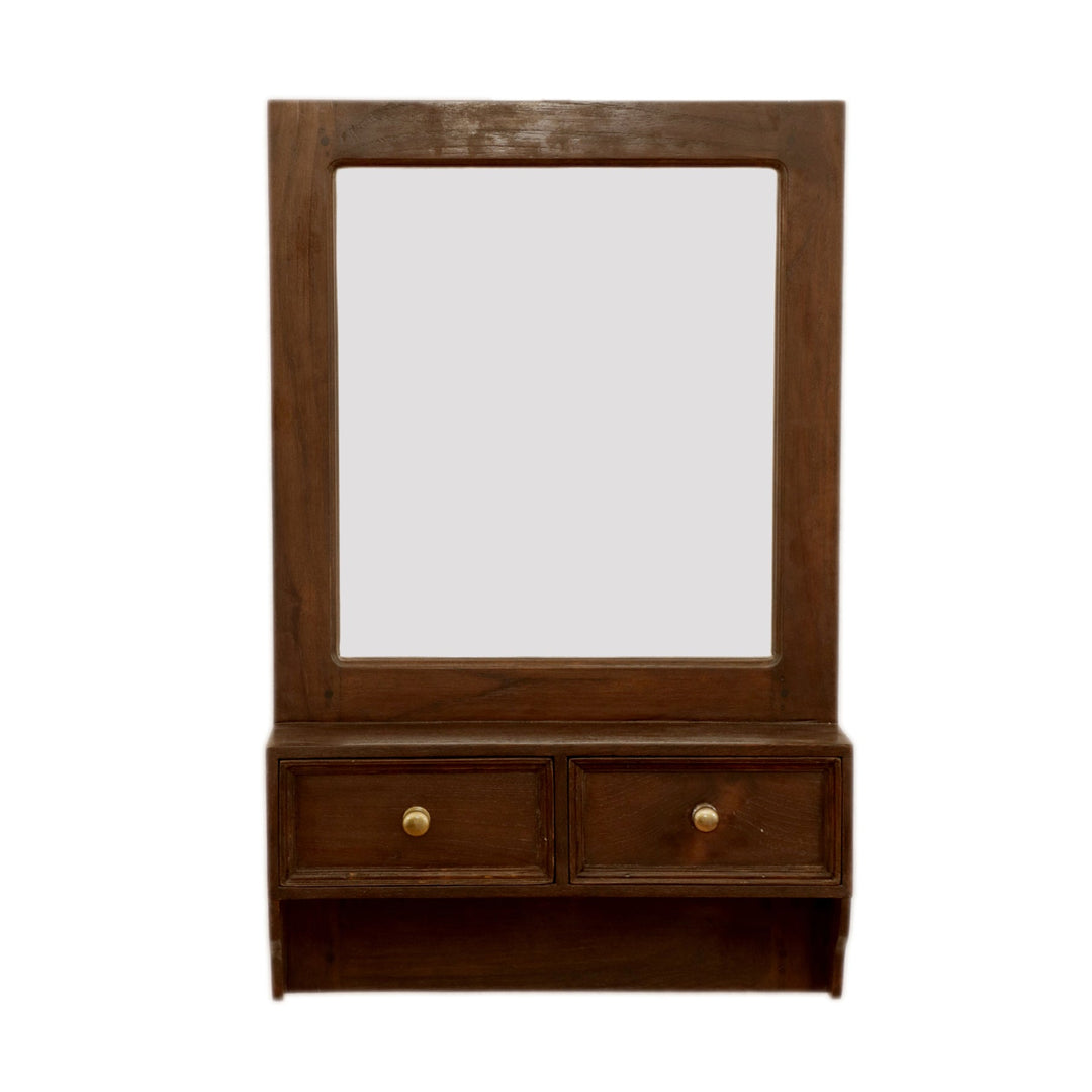 Double Drawer Wooden Mirror Mirror