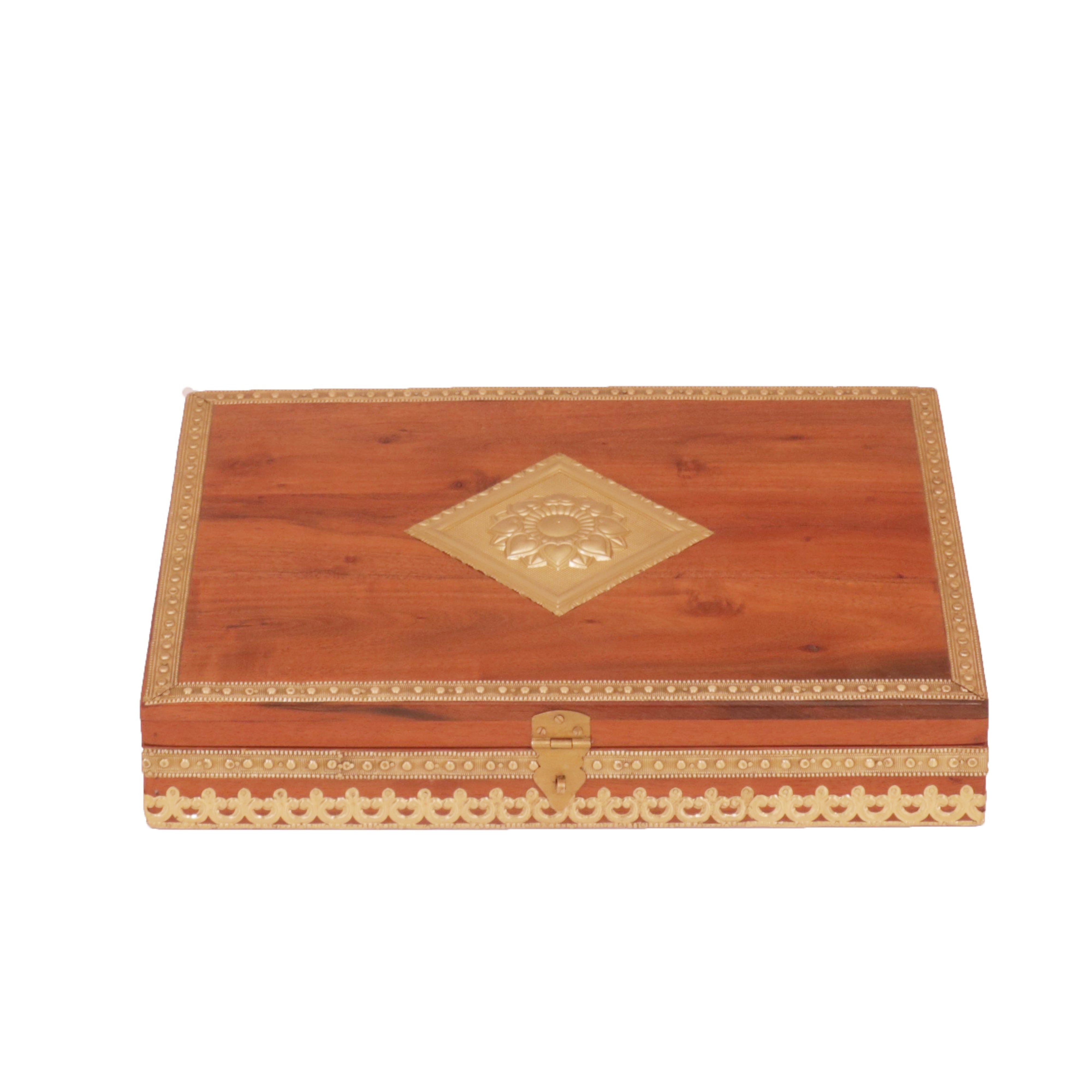 Slim Brass Box Wooden Box