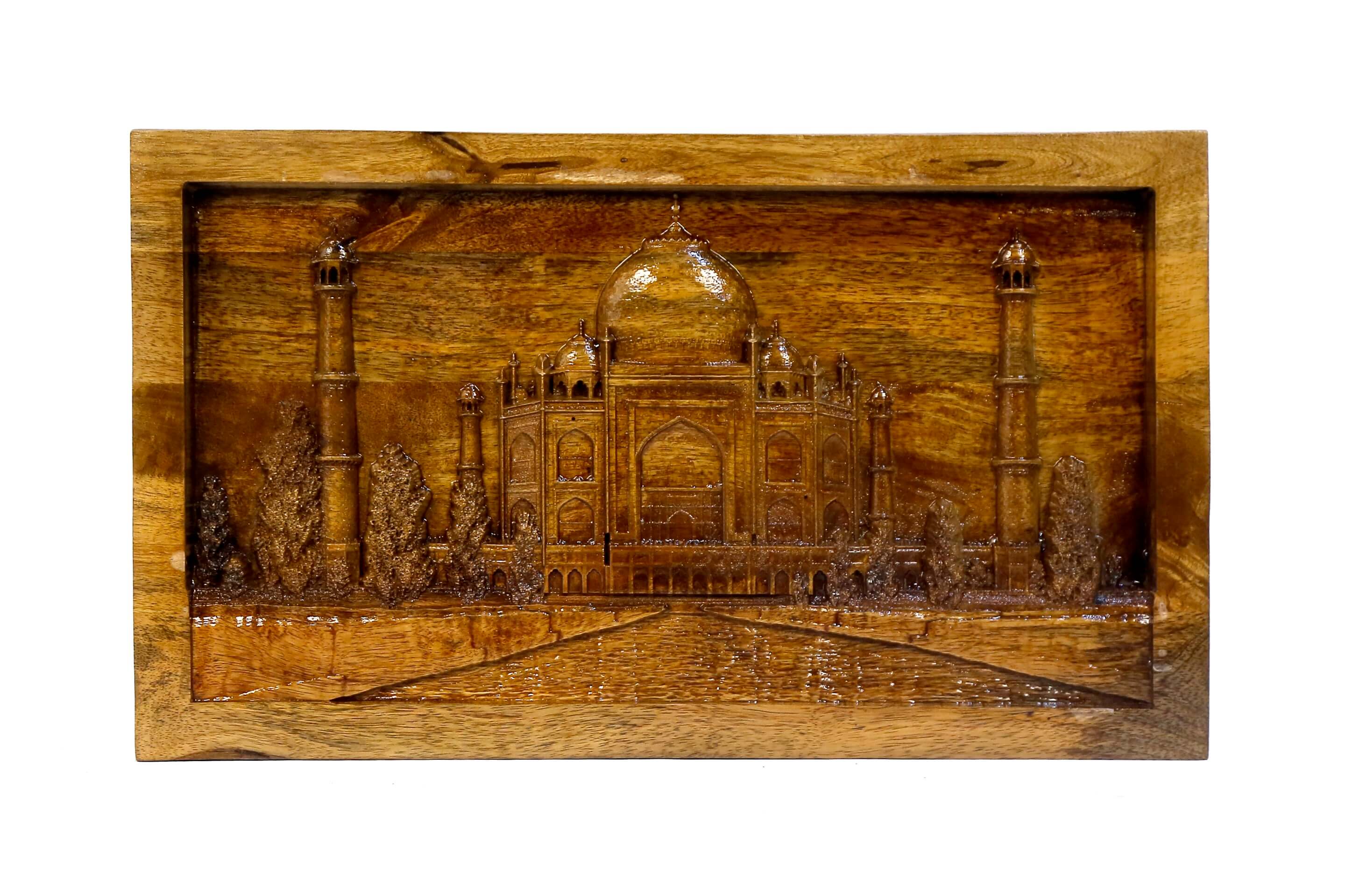 Taj Mahal Wooden Frame Artwork Wall Decor