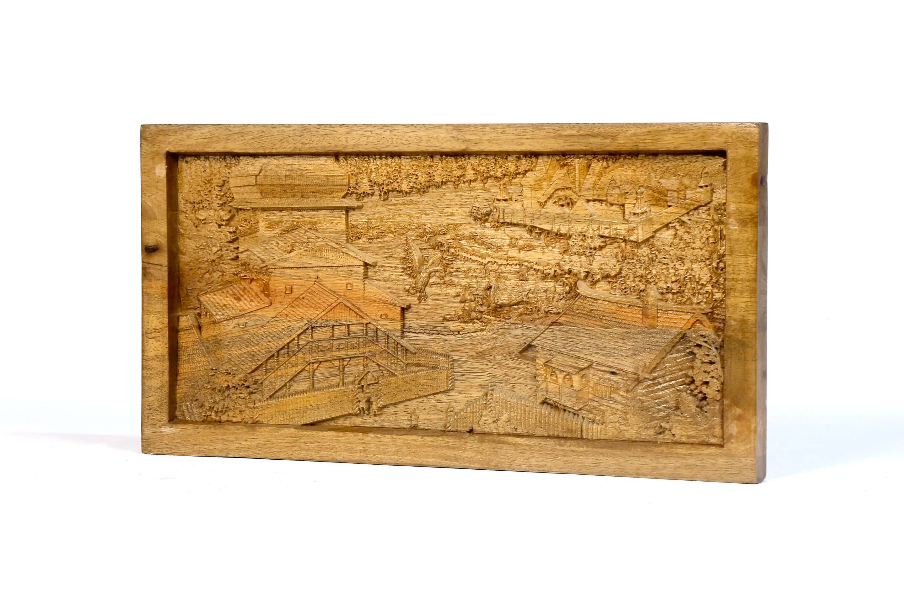 Hill City Wooden Frame Artwork Wooden Painting