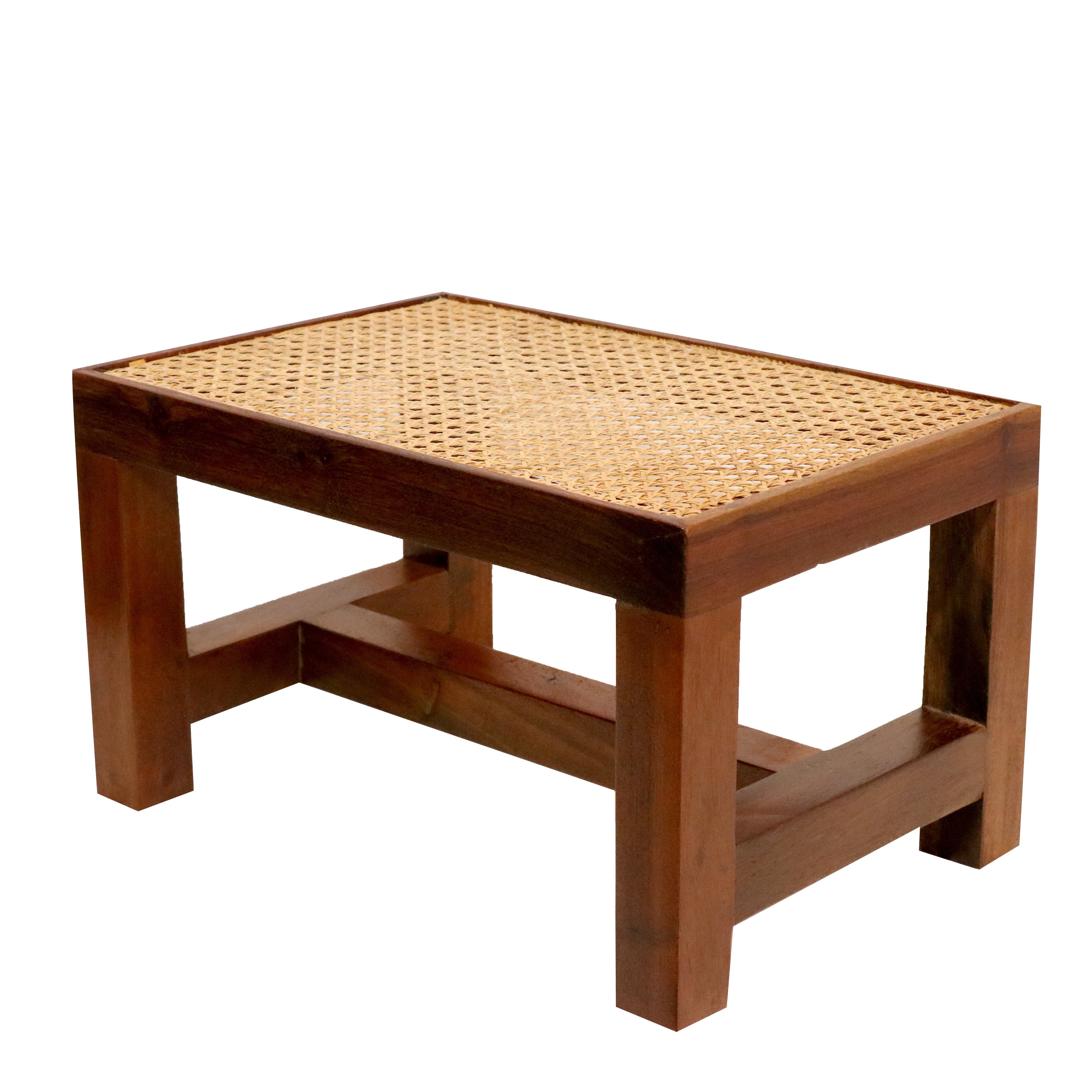 Stylish Wooden Cane Stool Stool