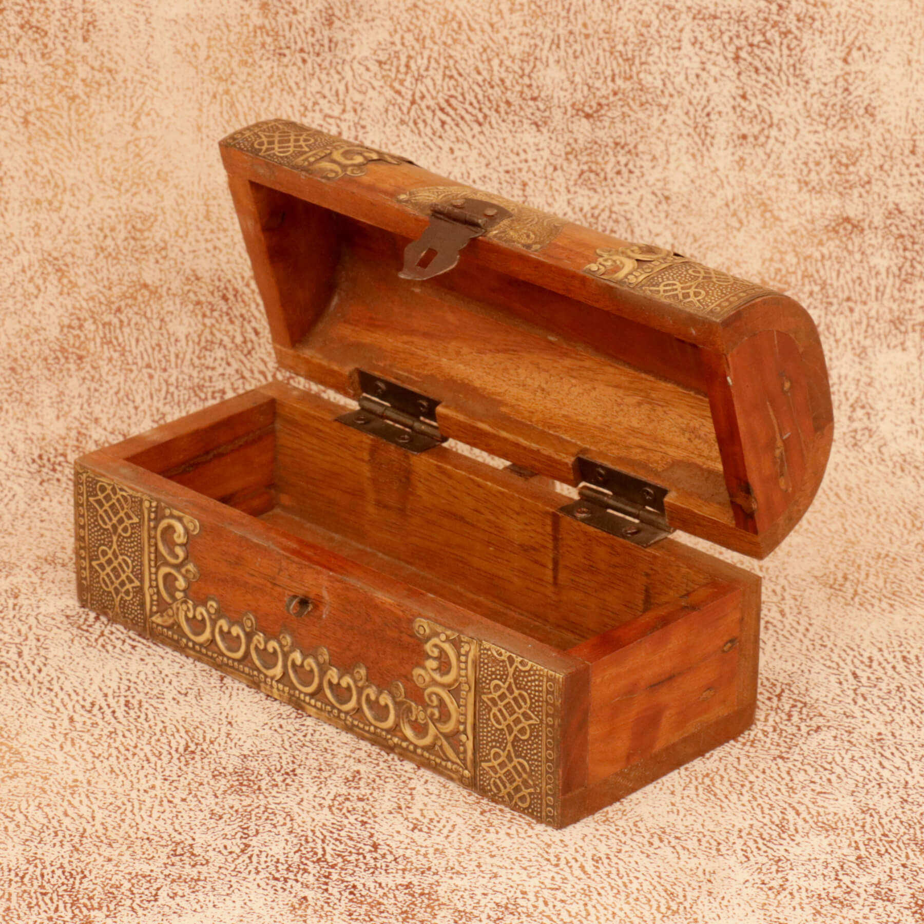 Half Round Brass Box Wooden Box
