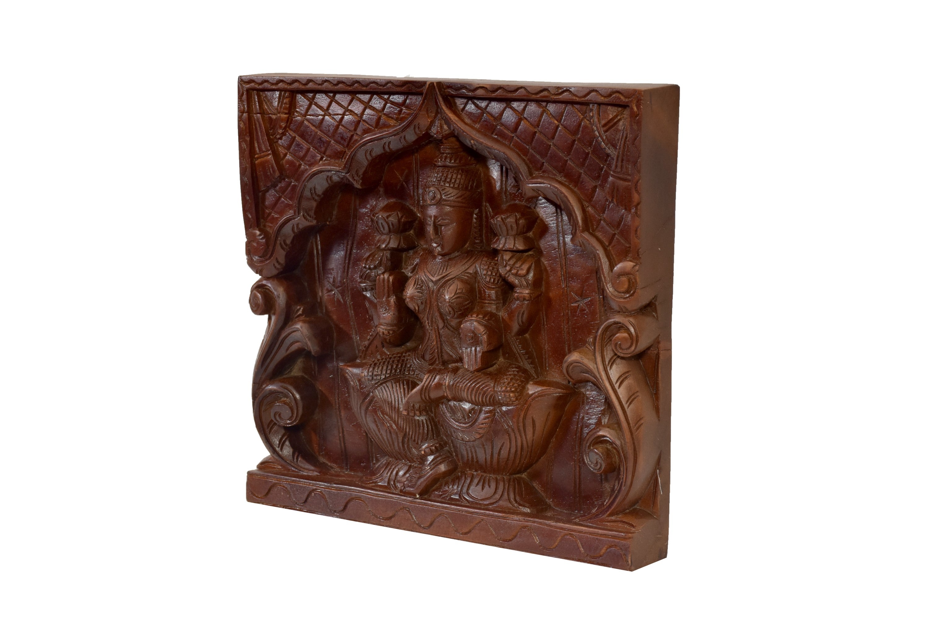 Wooden Carved God Wall Panel Traditional Décor