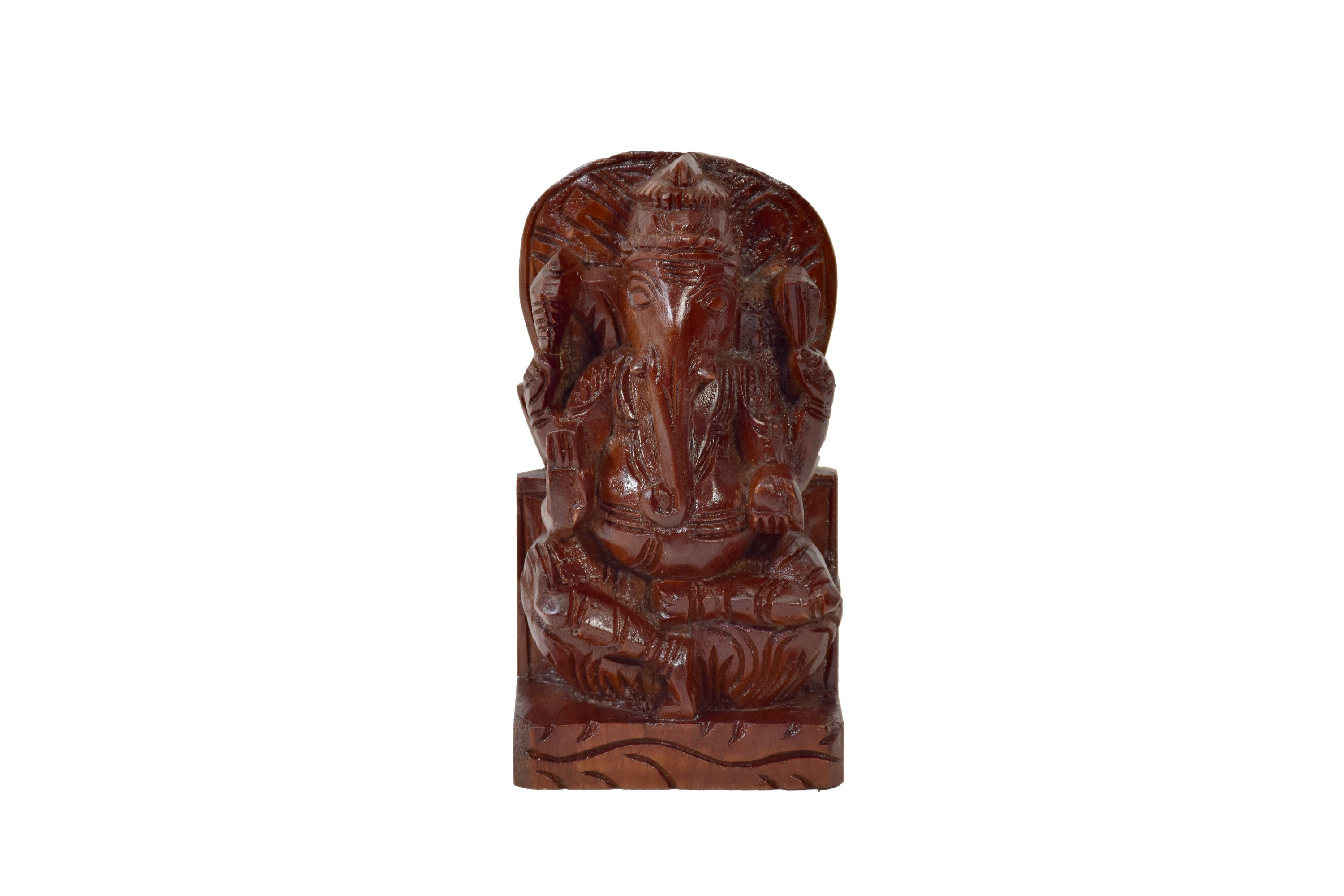 Wooden Carved Ganesh Ji Traditional Décor