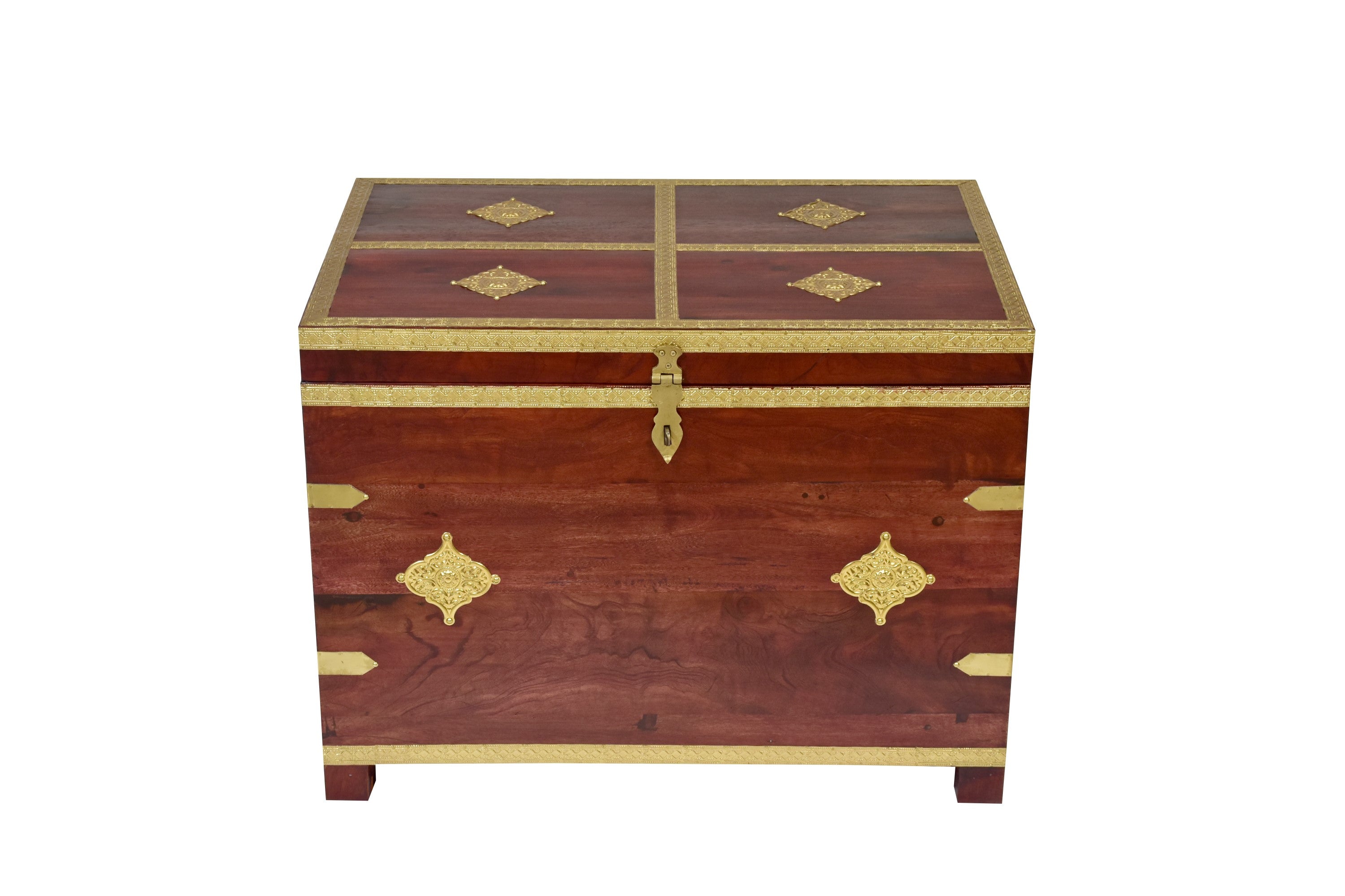 Stylishly Trimmed Wooden Sanduk Wooden Box
