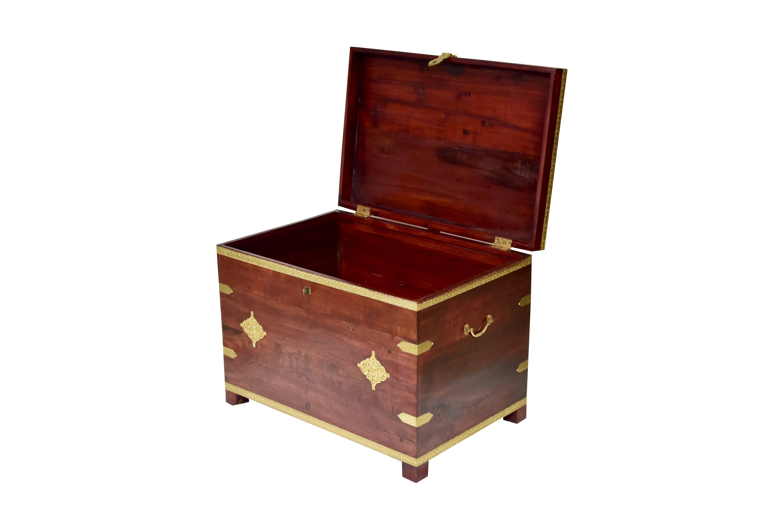 Stylishly Trimmed Wooden Sanduk Default Title Wooden Box