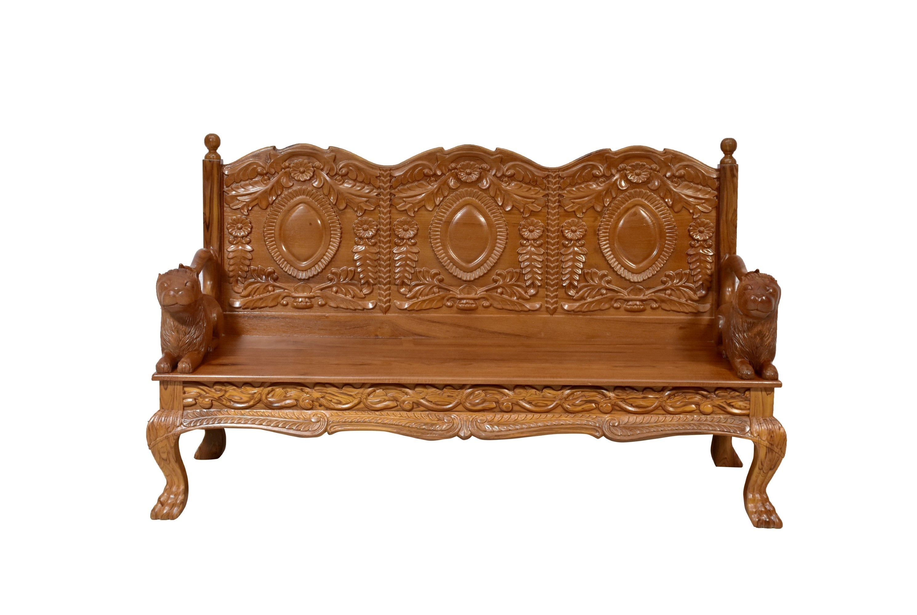 Teak wood Royal Majestic 3 Seater Sofa Default Title Sofa