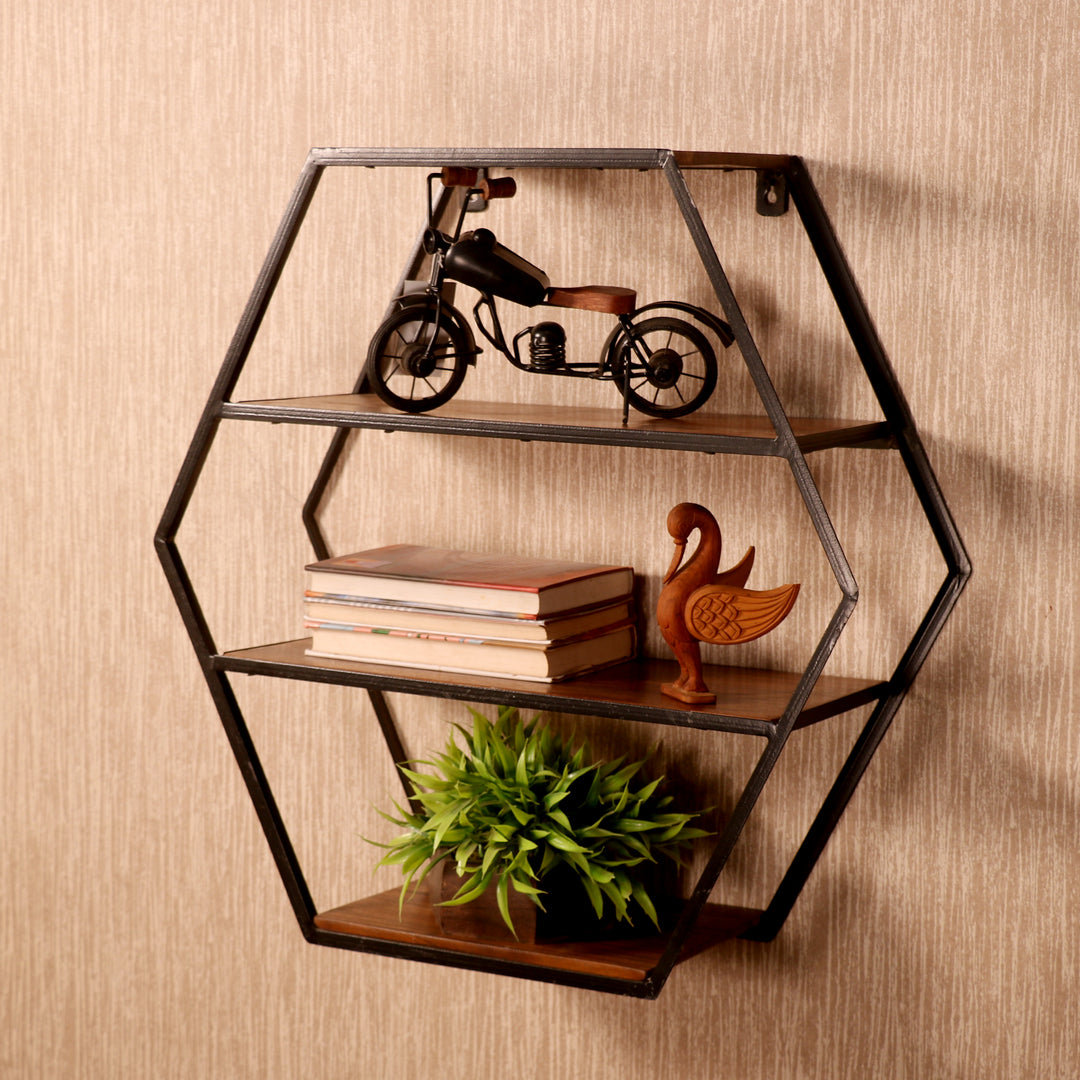 Flattened Diamond Shelf Rack