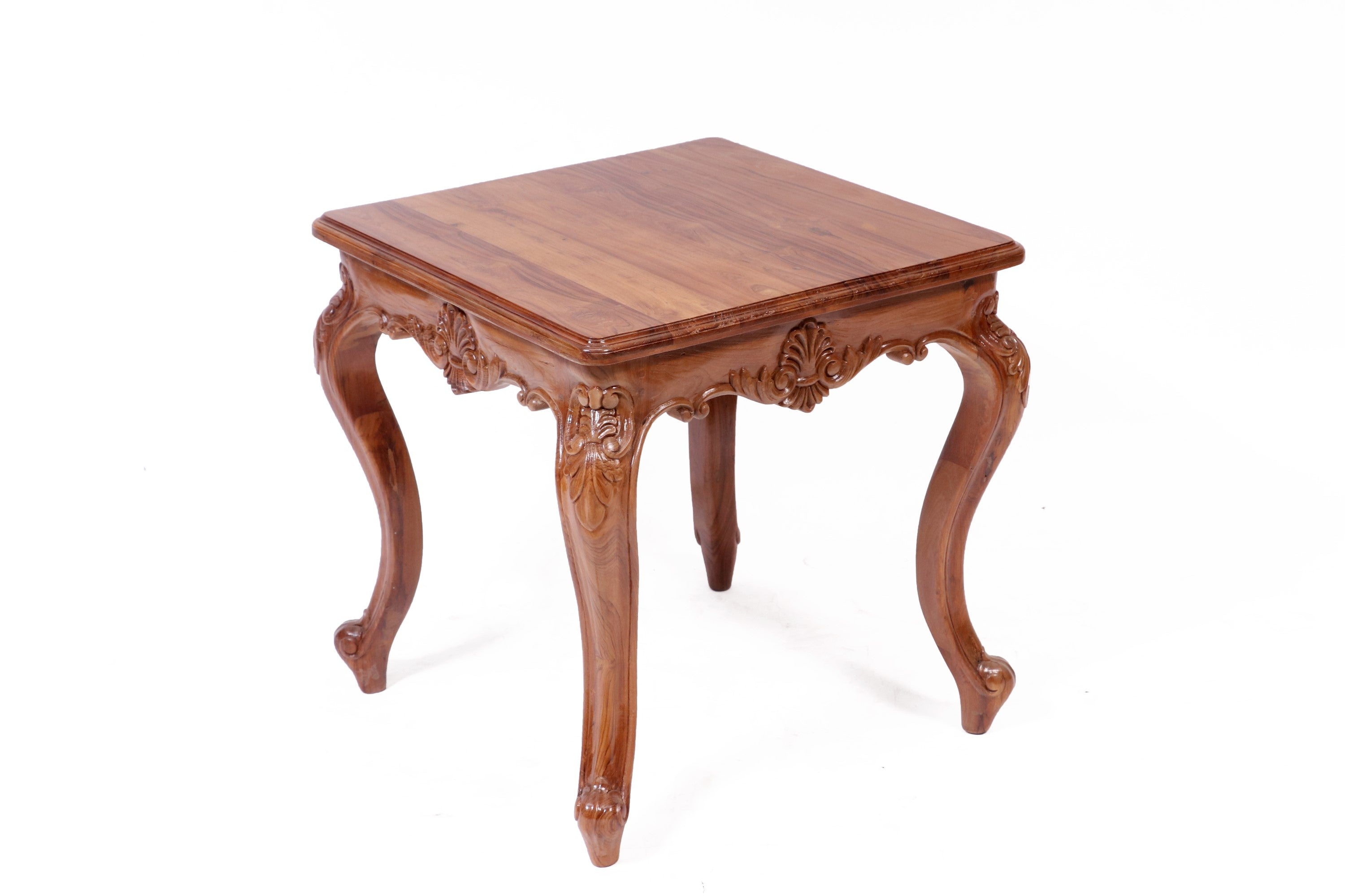 Intricate carved french royal teak coffee table Coffee Table