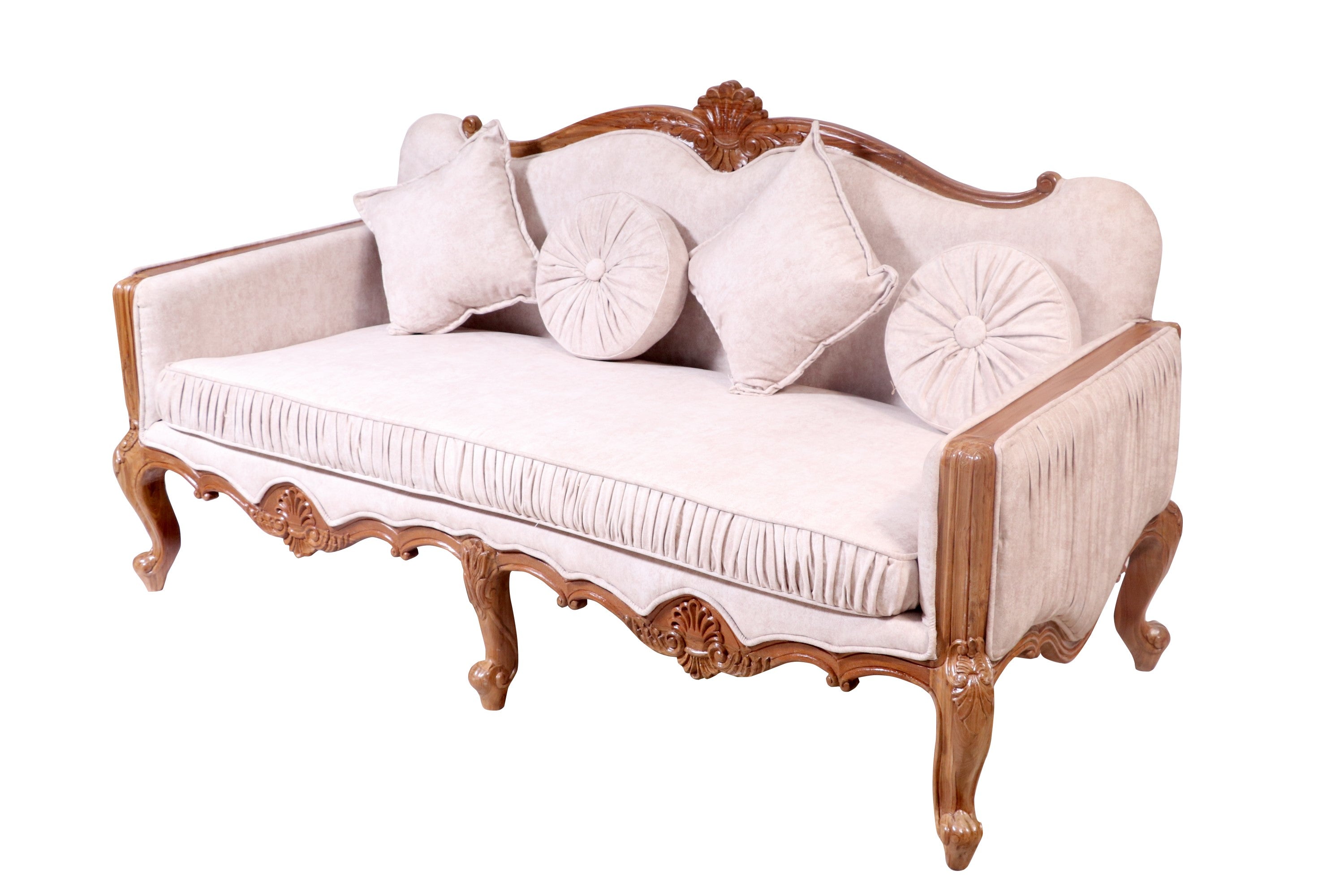 Classical 2 Seater vive la france concept teak wood sofa Sofa