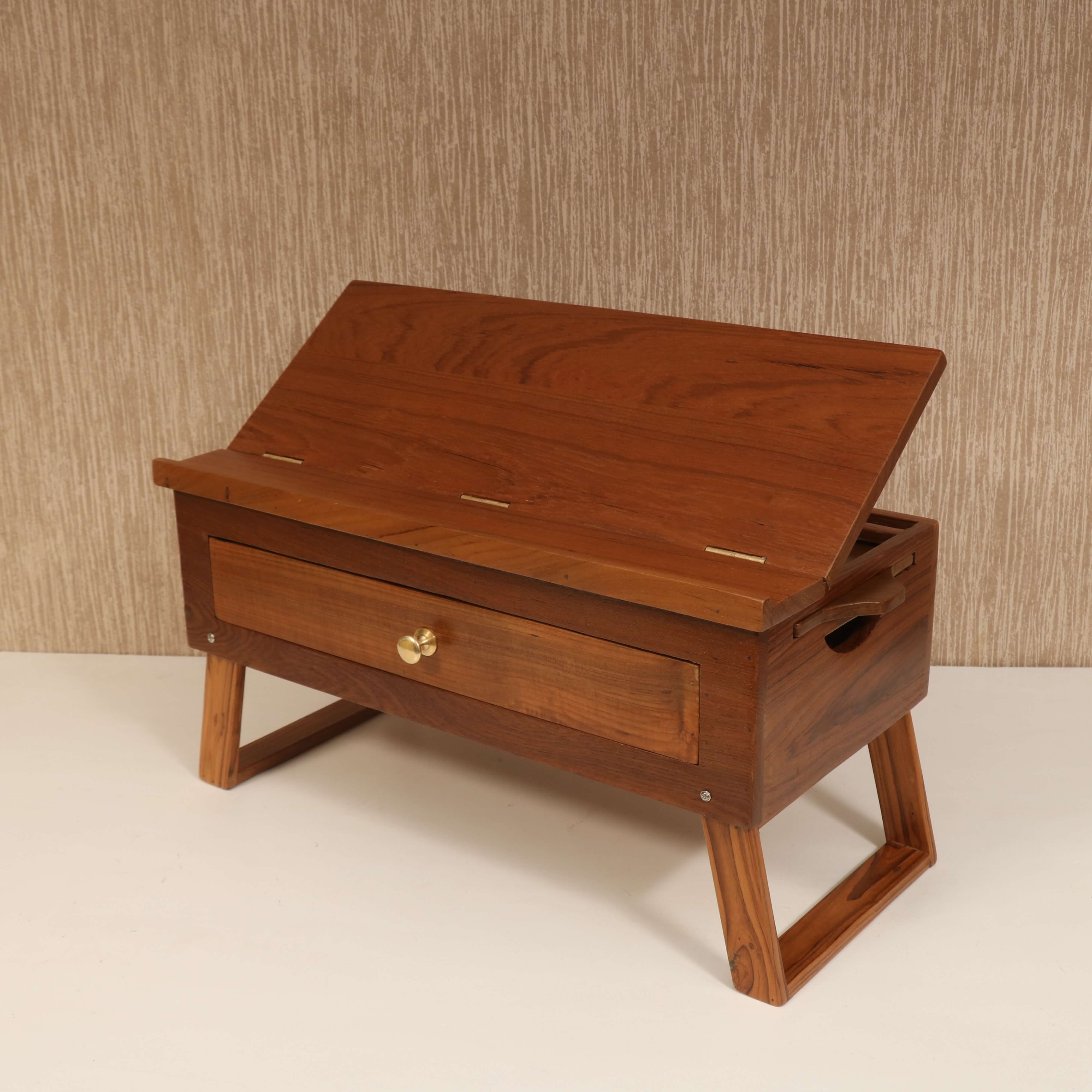 Solid Single Drawer Table Lapdesk