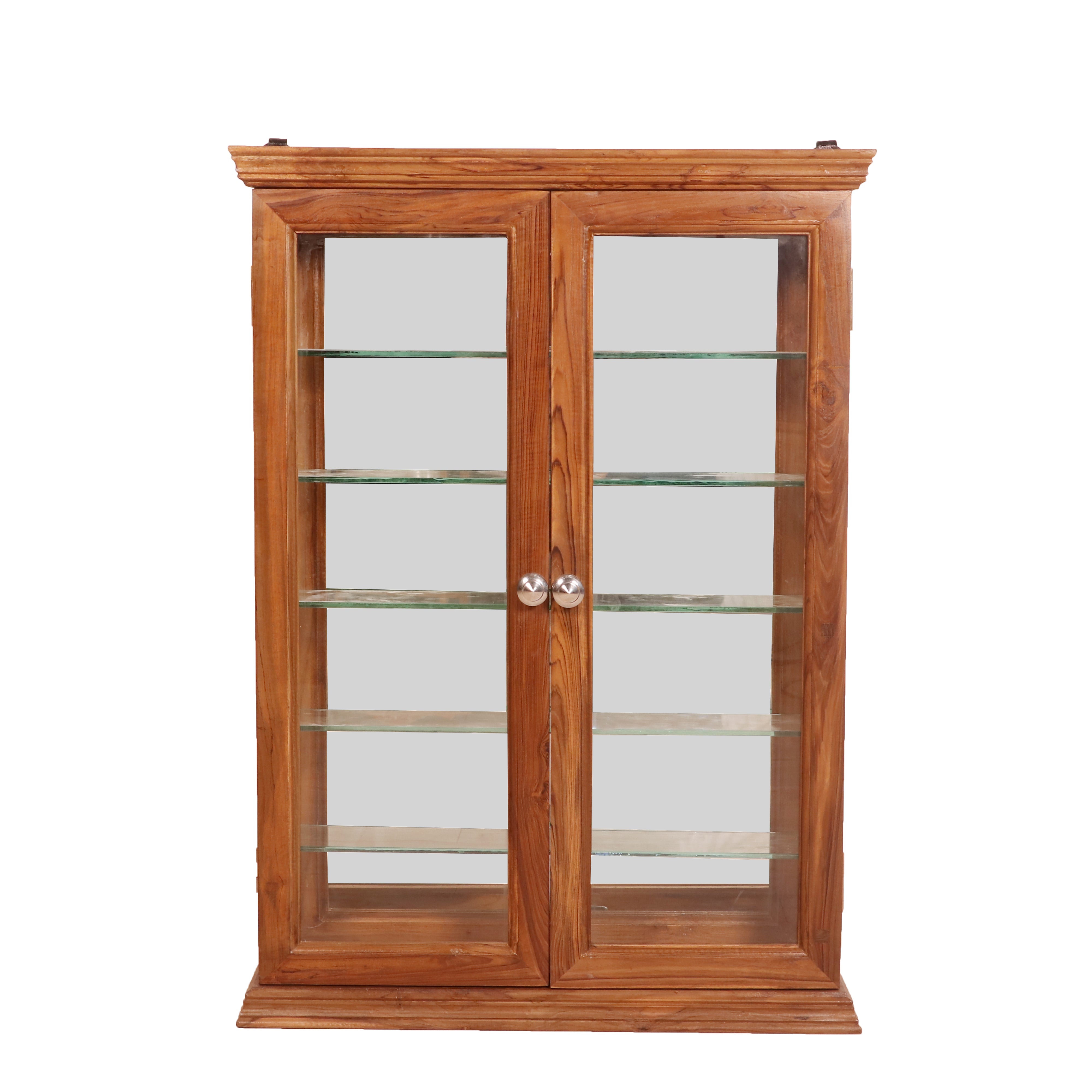 Double door wall mounted teak mirror cabinet Wall Cabinet