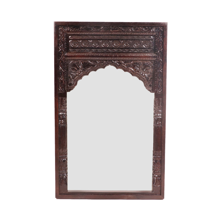 Ethnic Wooden Carved Mirror Mirror