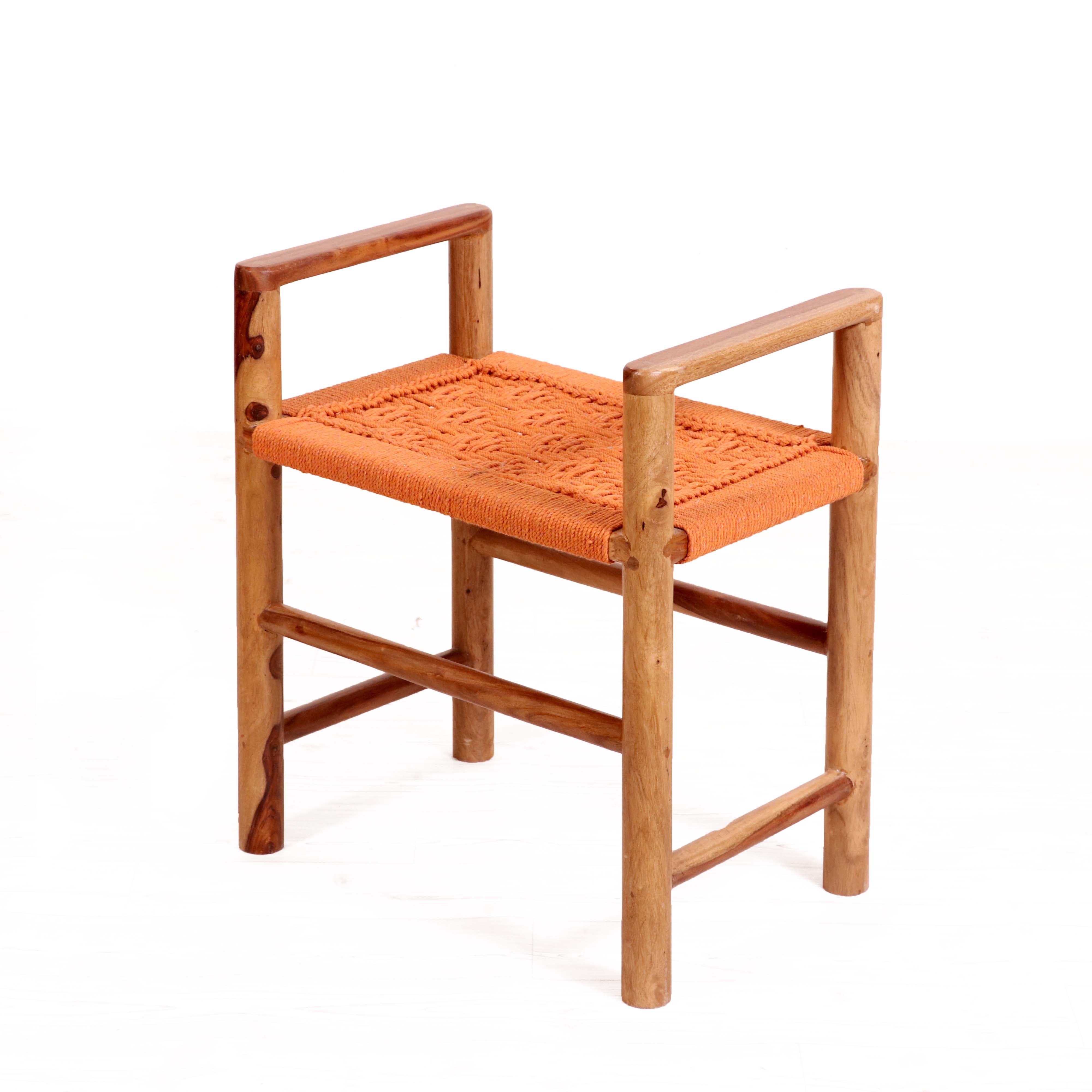Sheesham wood weaved stool Stool