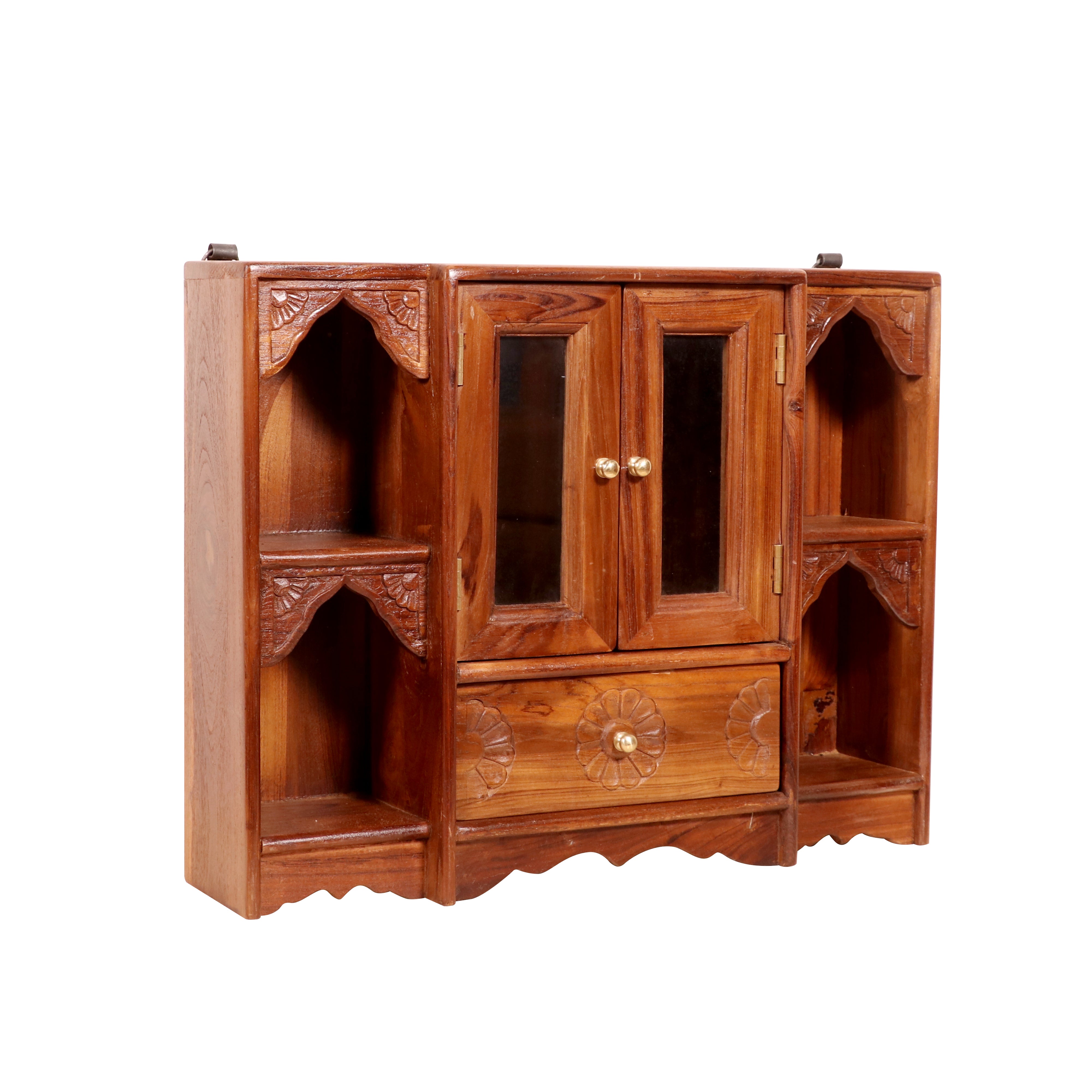 Arch Style 2-Door and 1-Drawer Hanging Cabinet Wall Cabinet