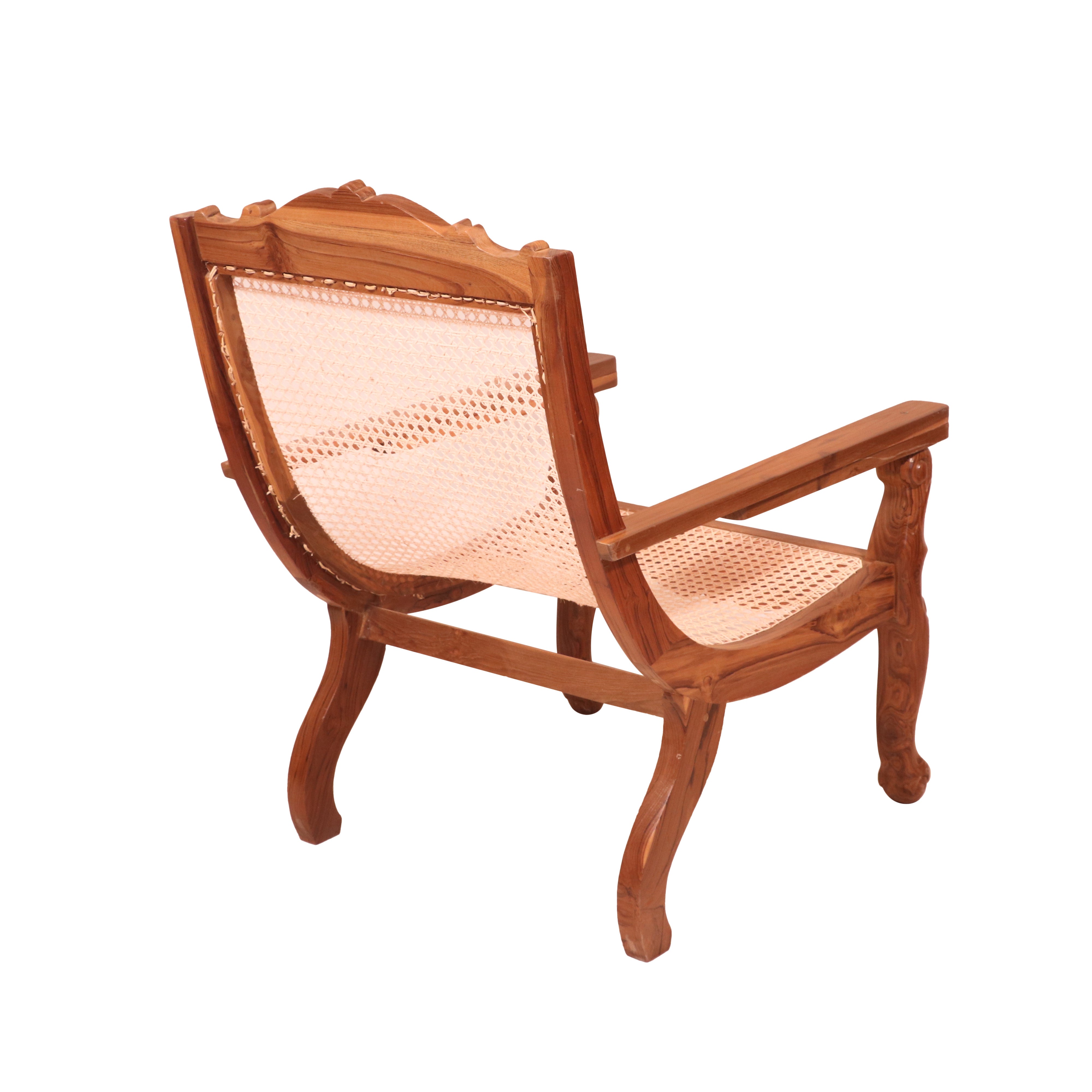 Teak wood cane back easy chair Easy Chair