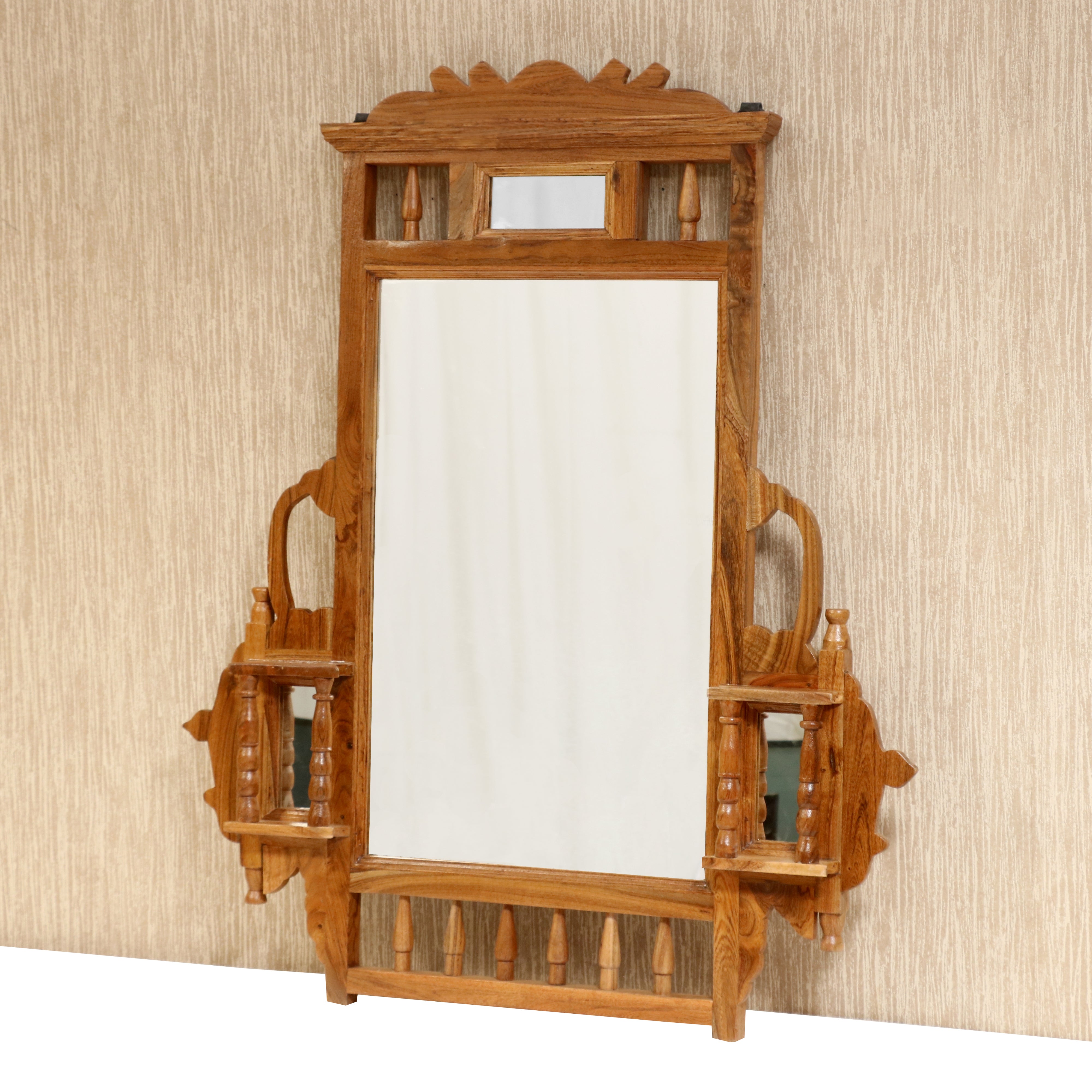 Imperial Style Carved Mirror Light Tone Mirror