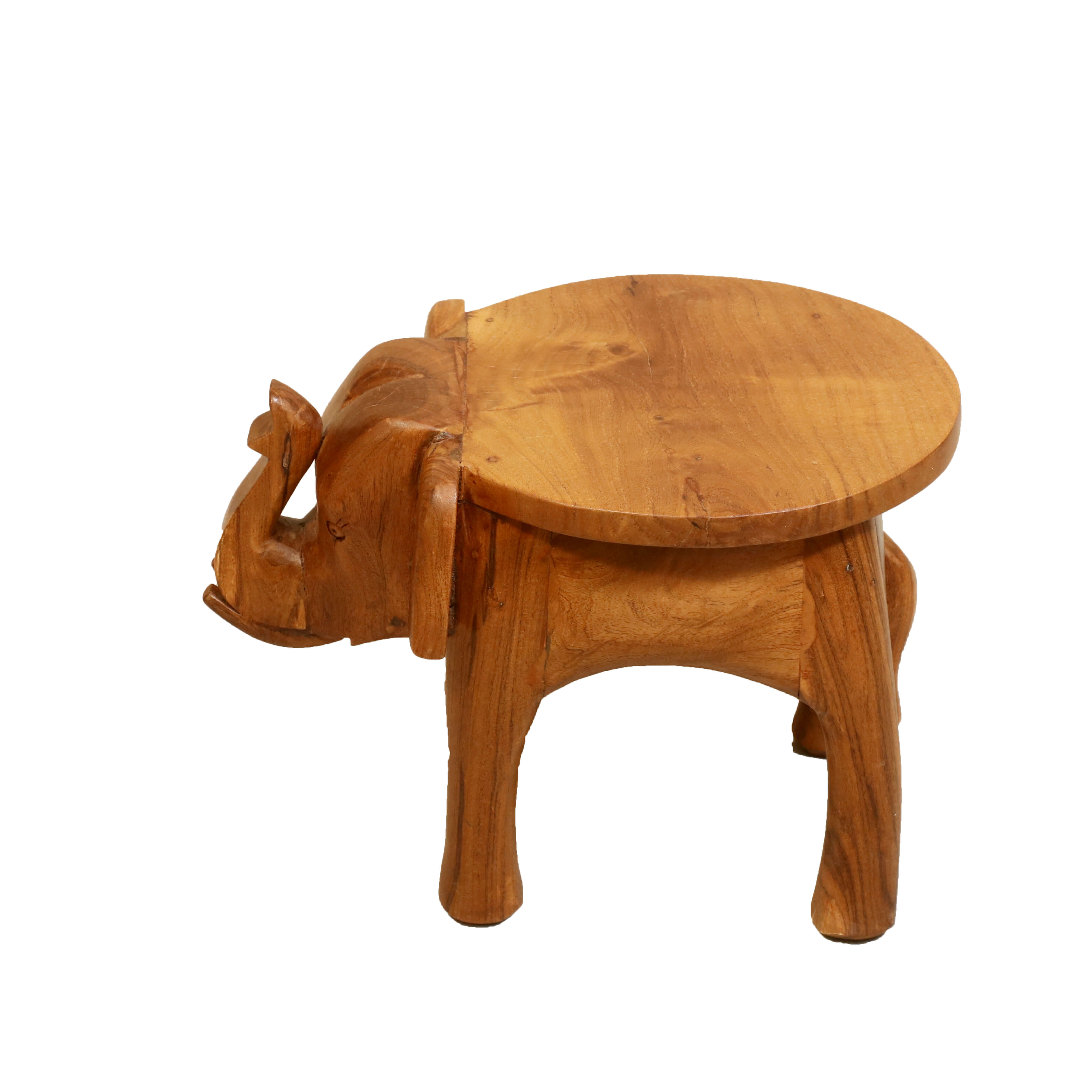 Wooden Tone Elephant Table Stand Extra Large (15 x 20 x 15) Animal Figurine