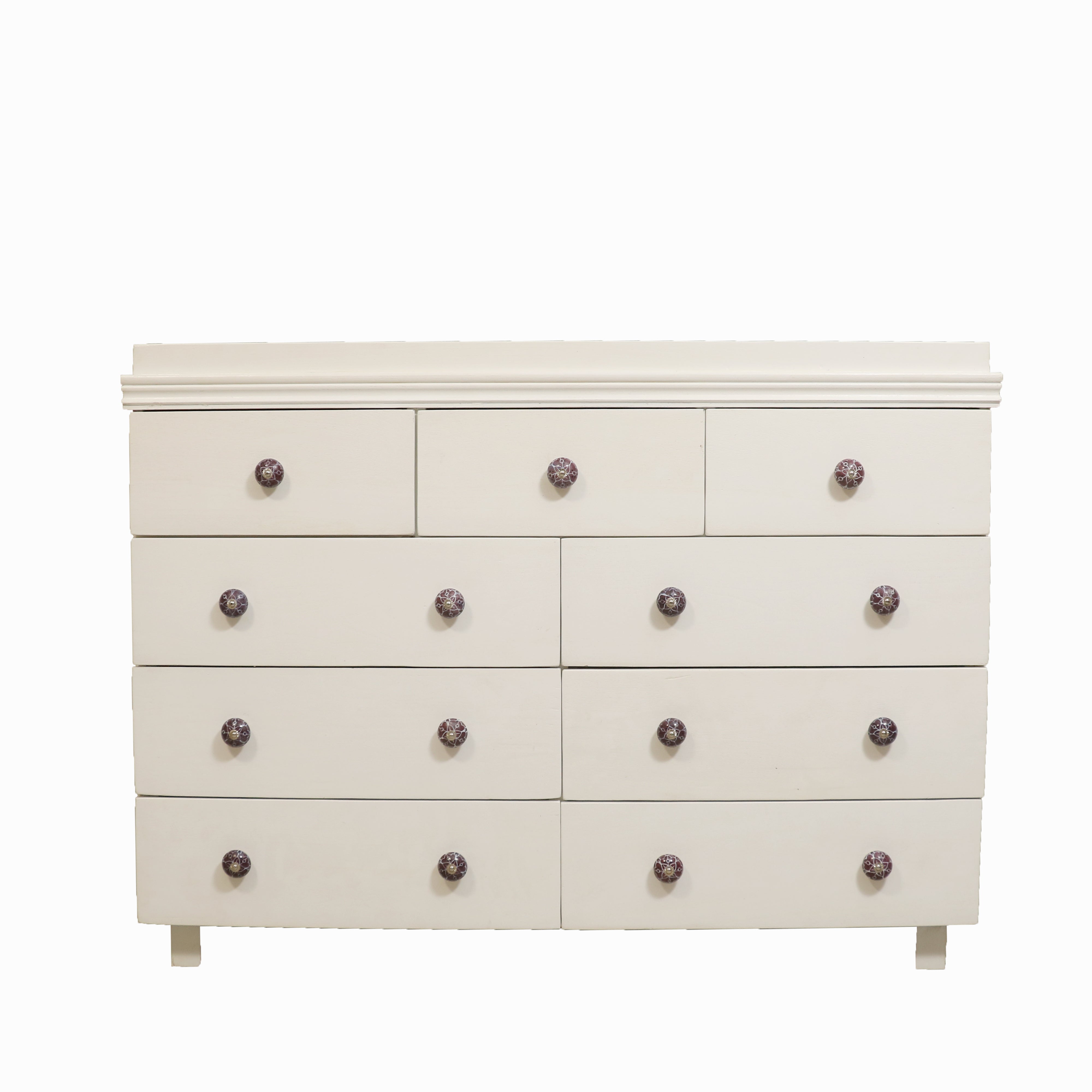 3 + 6 White Chest of Drawers Drawer's Chest