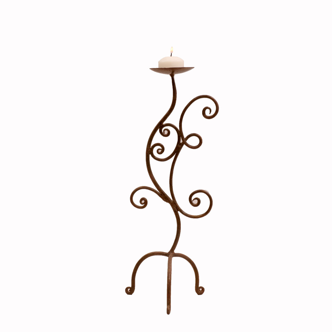 Stylish S-Shape Iron Candle Stand Candle Holder