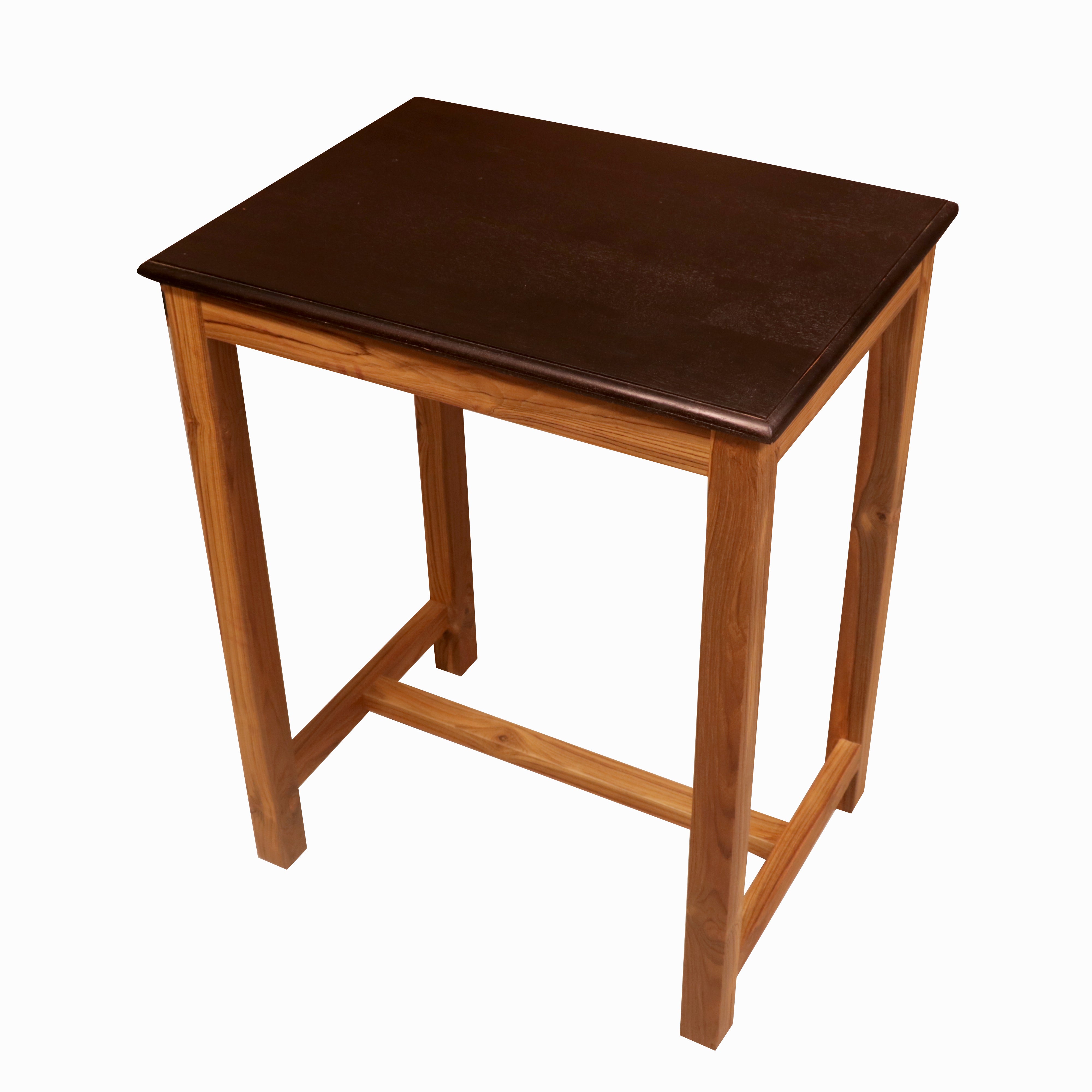 Tan and Dark Table Dual Tone Teak Wood Dining Table