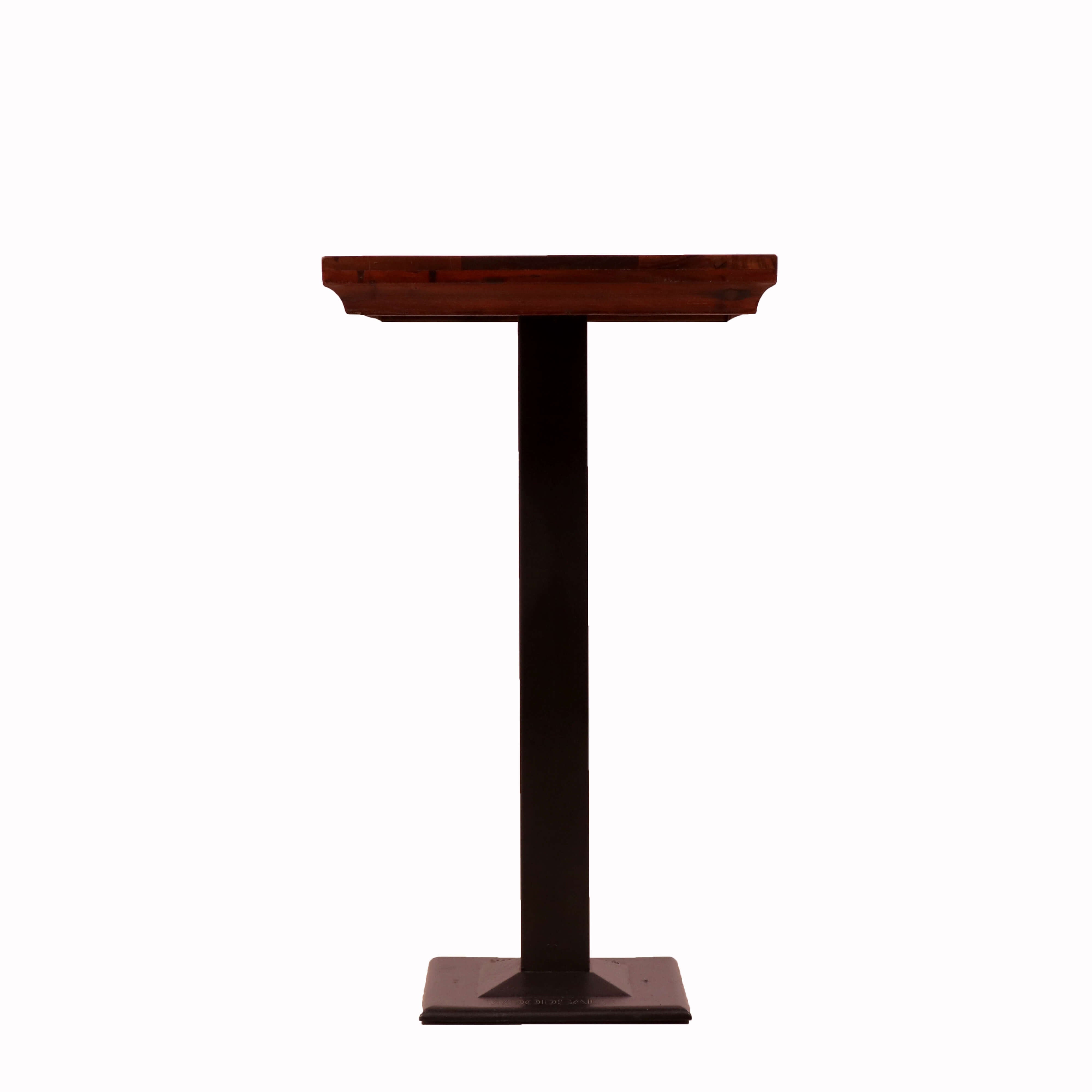 Stylish Wooden Pedestal Table Square Bar Table