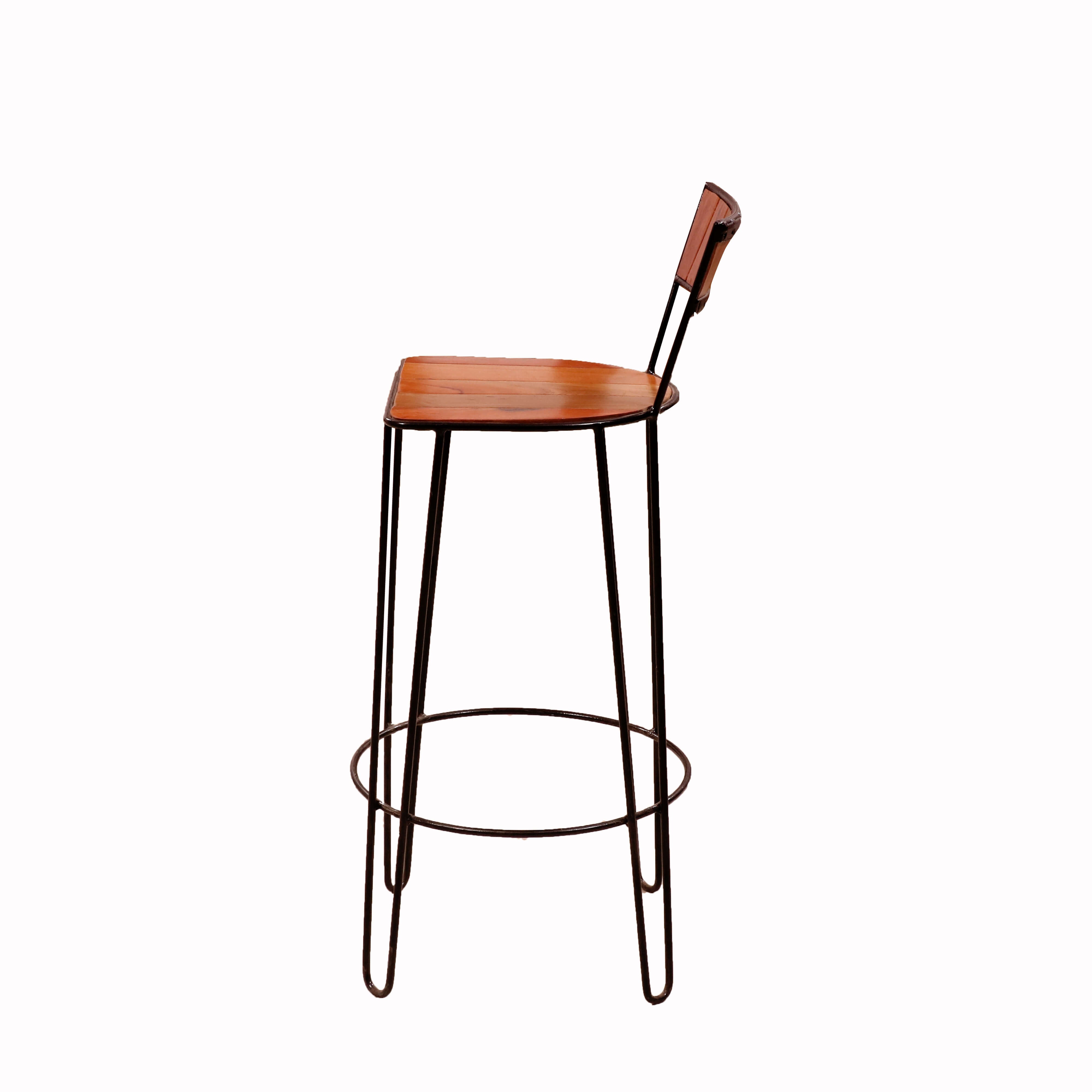 Quirky Iron Handmade Long Heighted Wooden Bar Chair Bar Chair