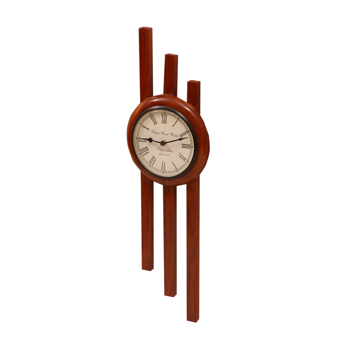 Long Strip Lines Wooden Designer Hanging Clock Clock