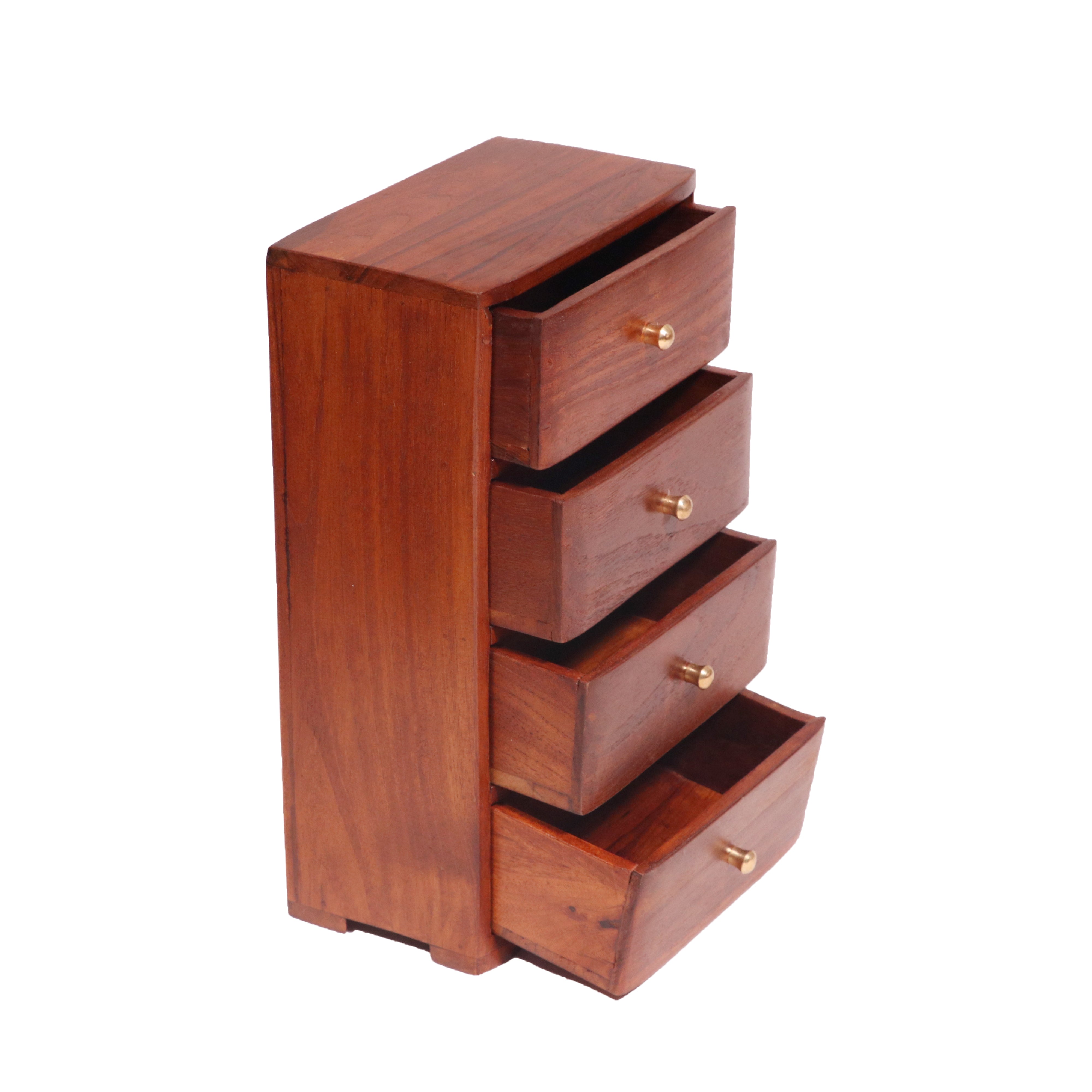 Four Compartment Miniature Chests Of Drawers (Natural Touch) Desk Organizer