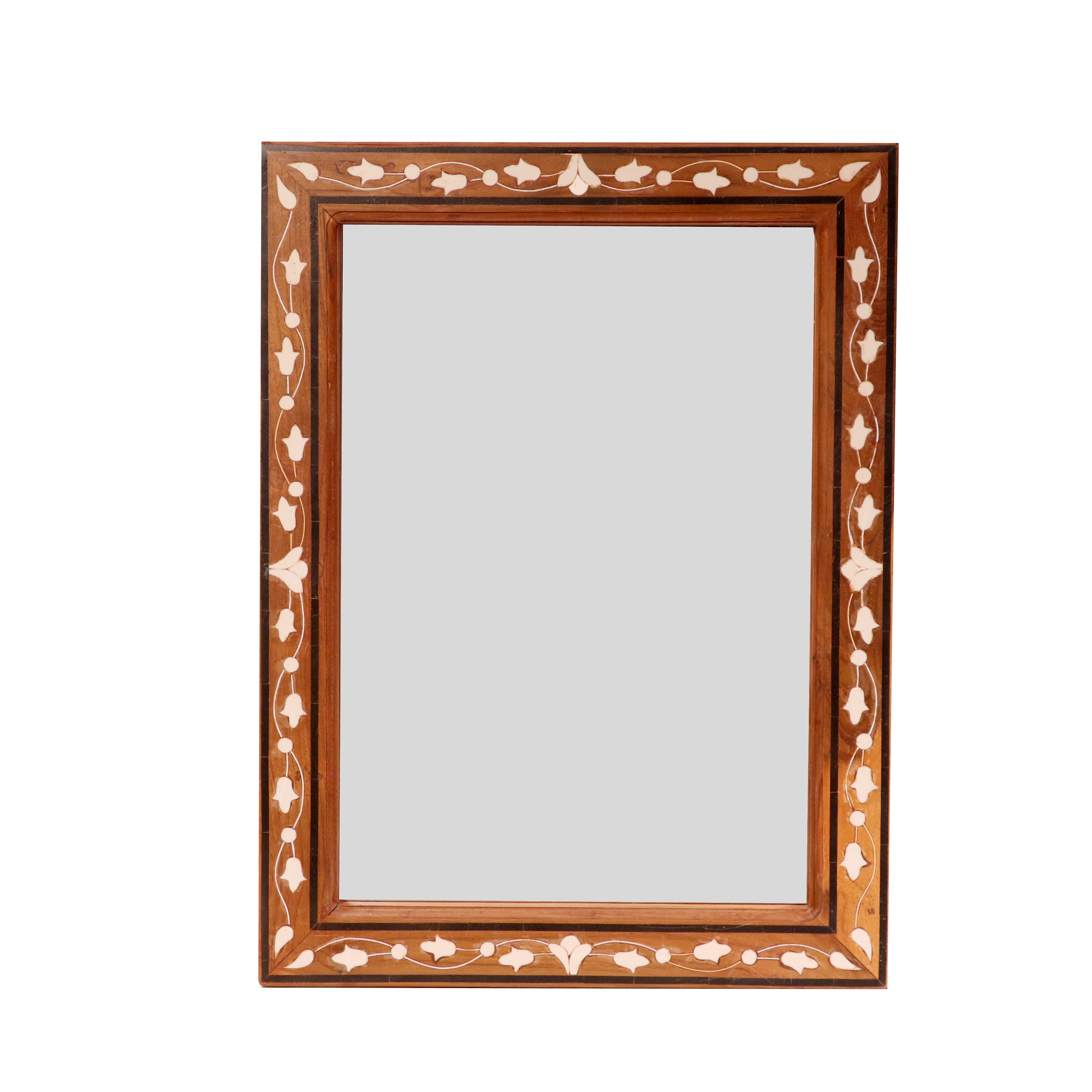 Classic Irish Inlay Border Designed Wooden Handmade Mirror Mirror