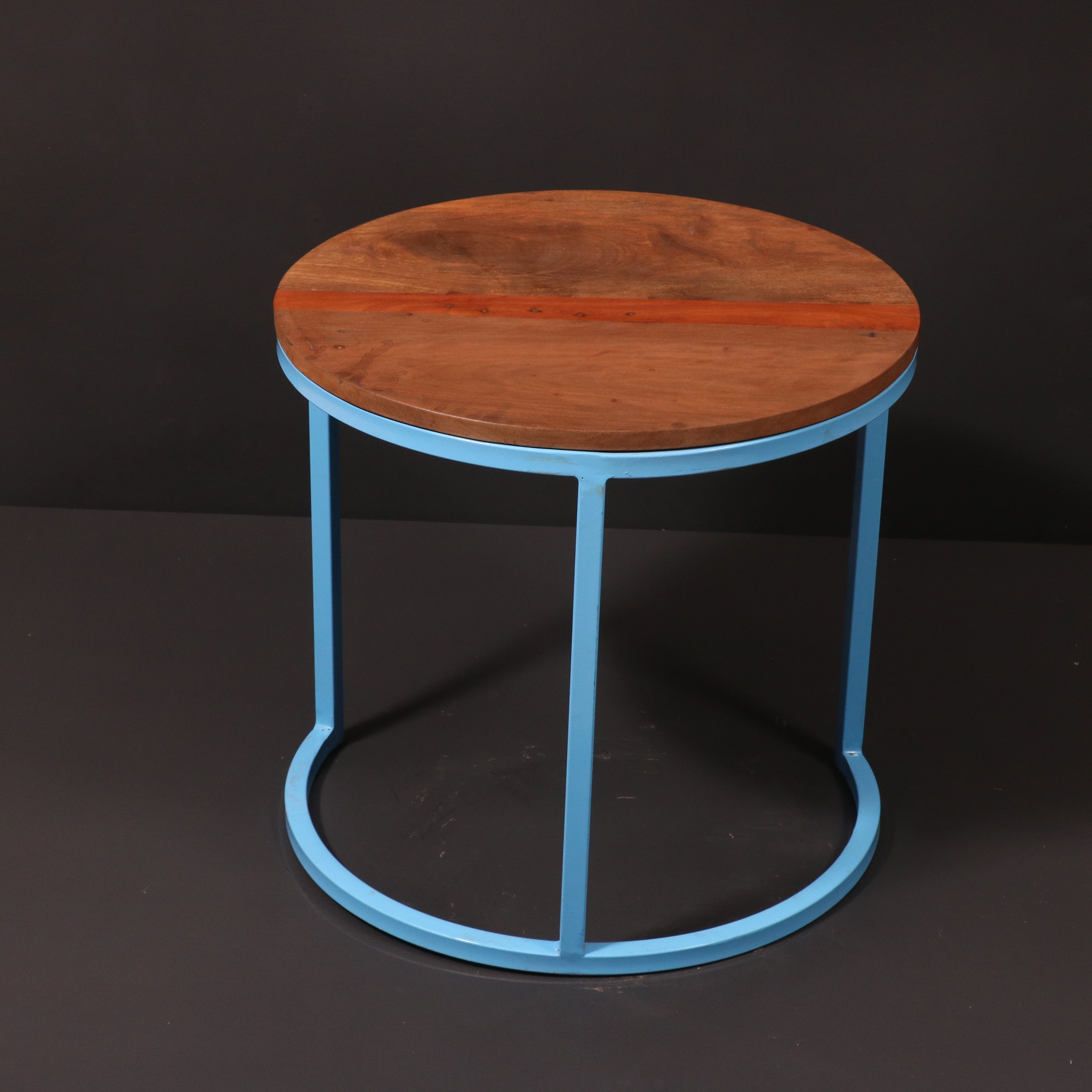 (Set of 3) Metallic Table Stand Stool