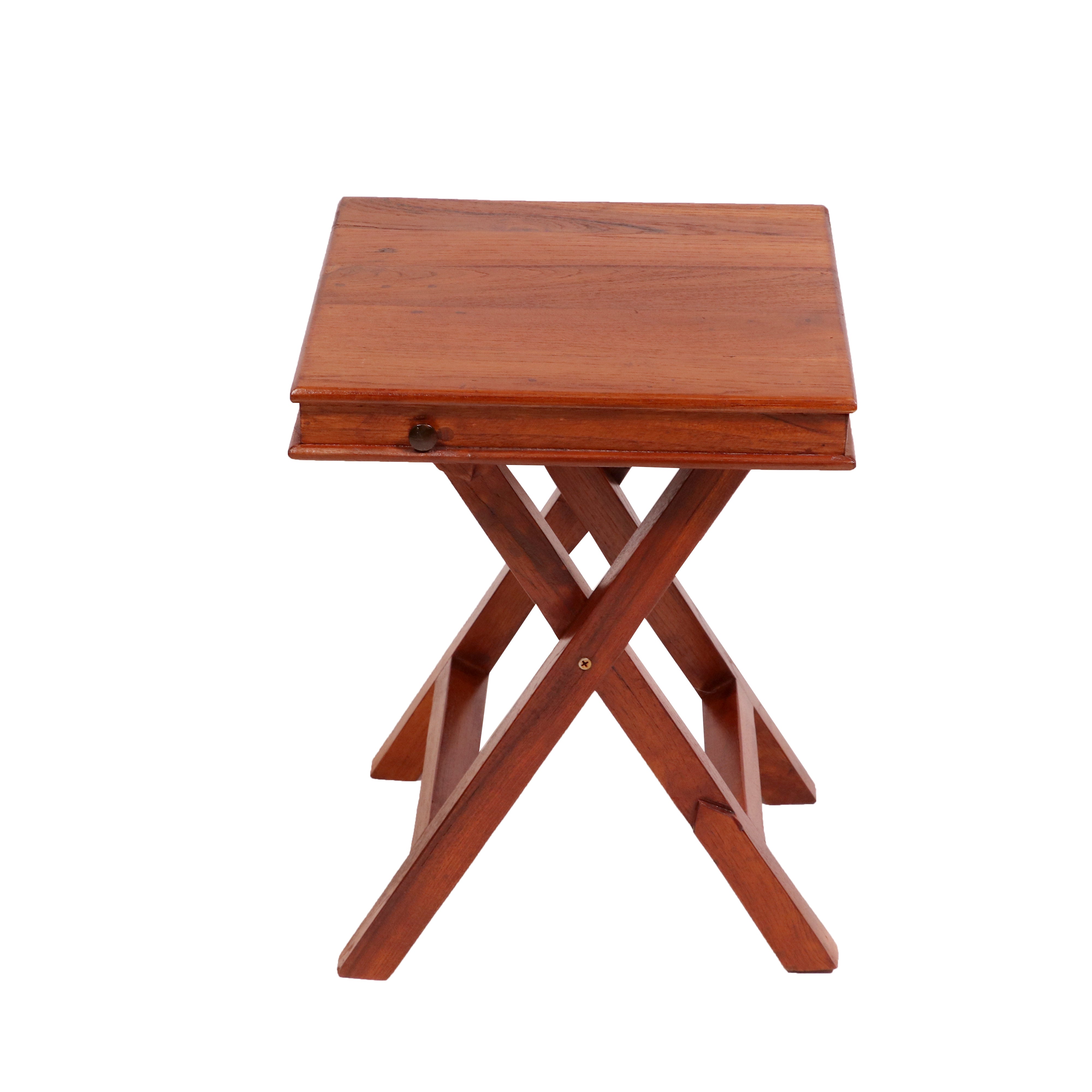 Simple Criss Cross Stool Natural Touch Dining Table