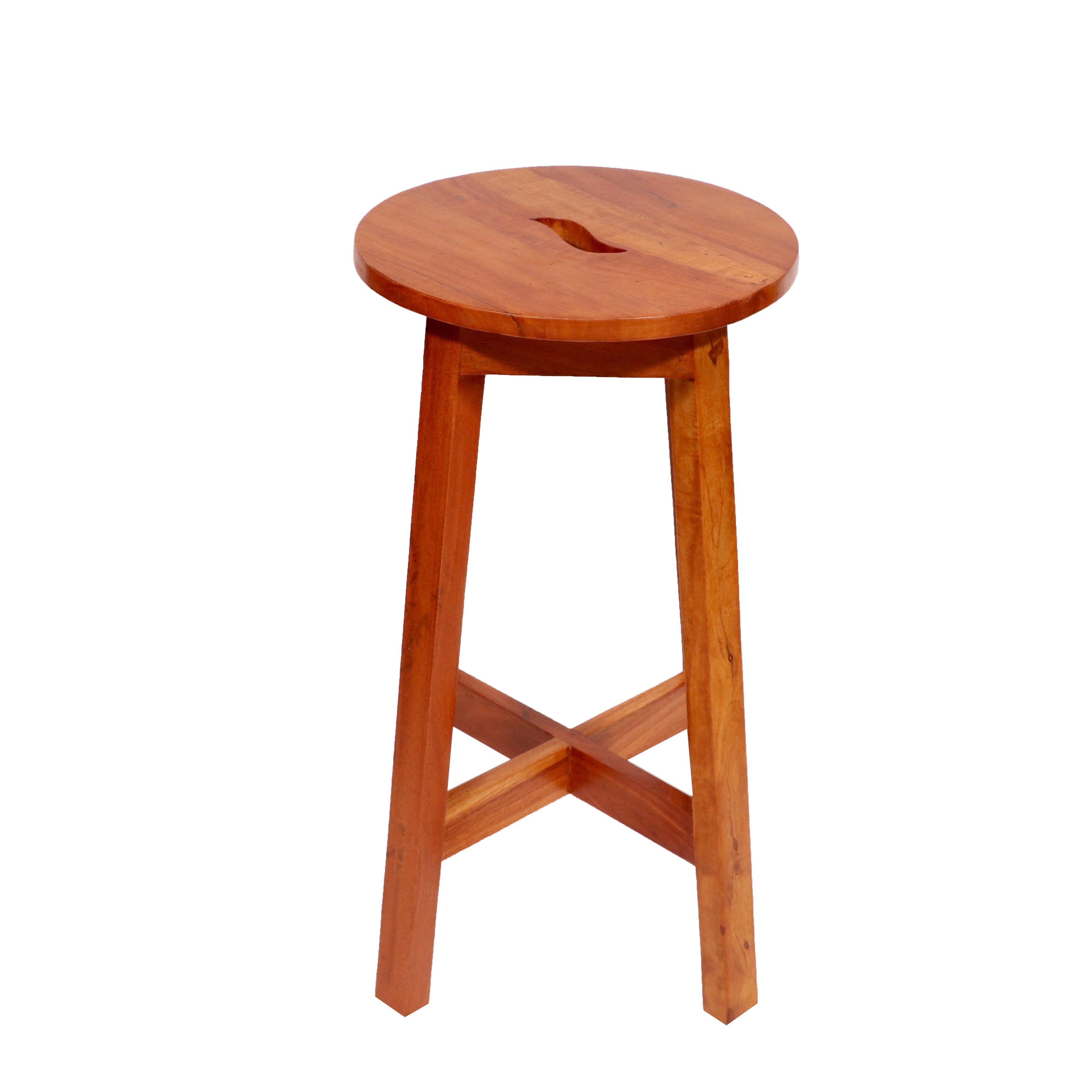 Solid teak store stool