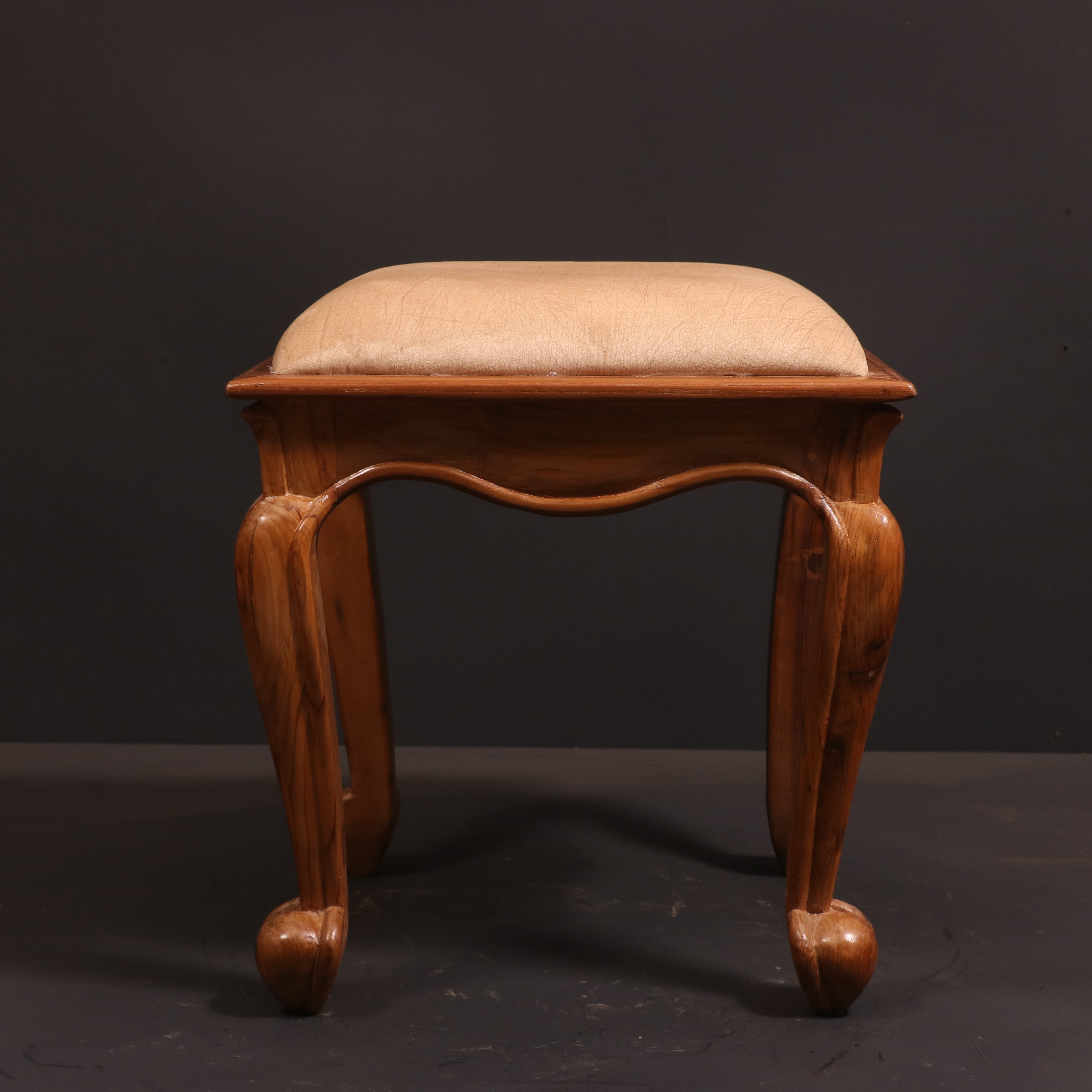 Carved 2025 wood stool