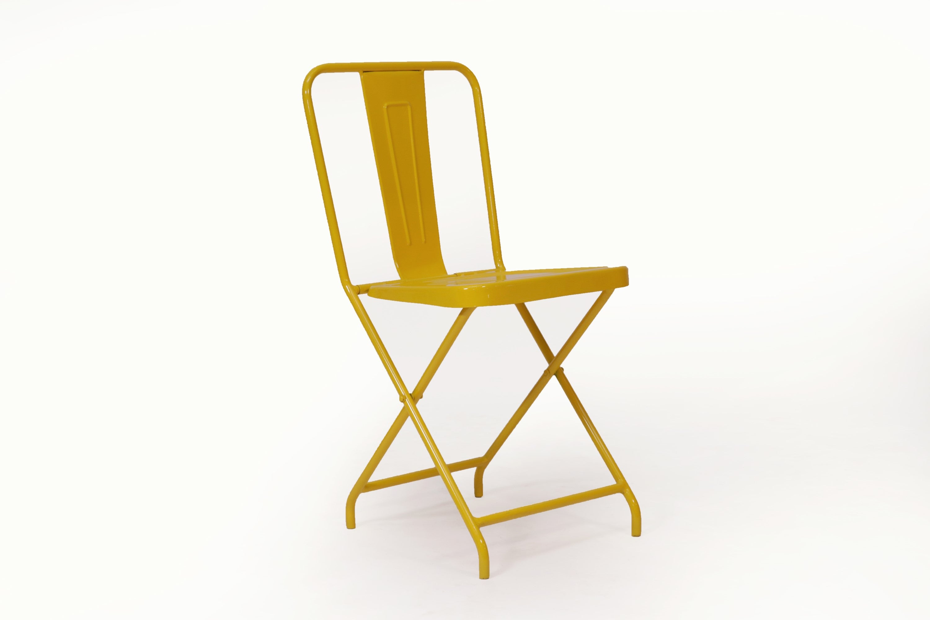 Bright Metallic Folding Chair Yellow Folding Chair