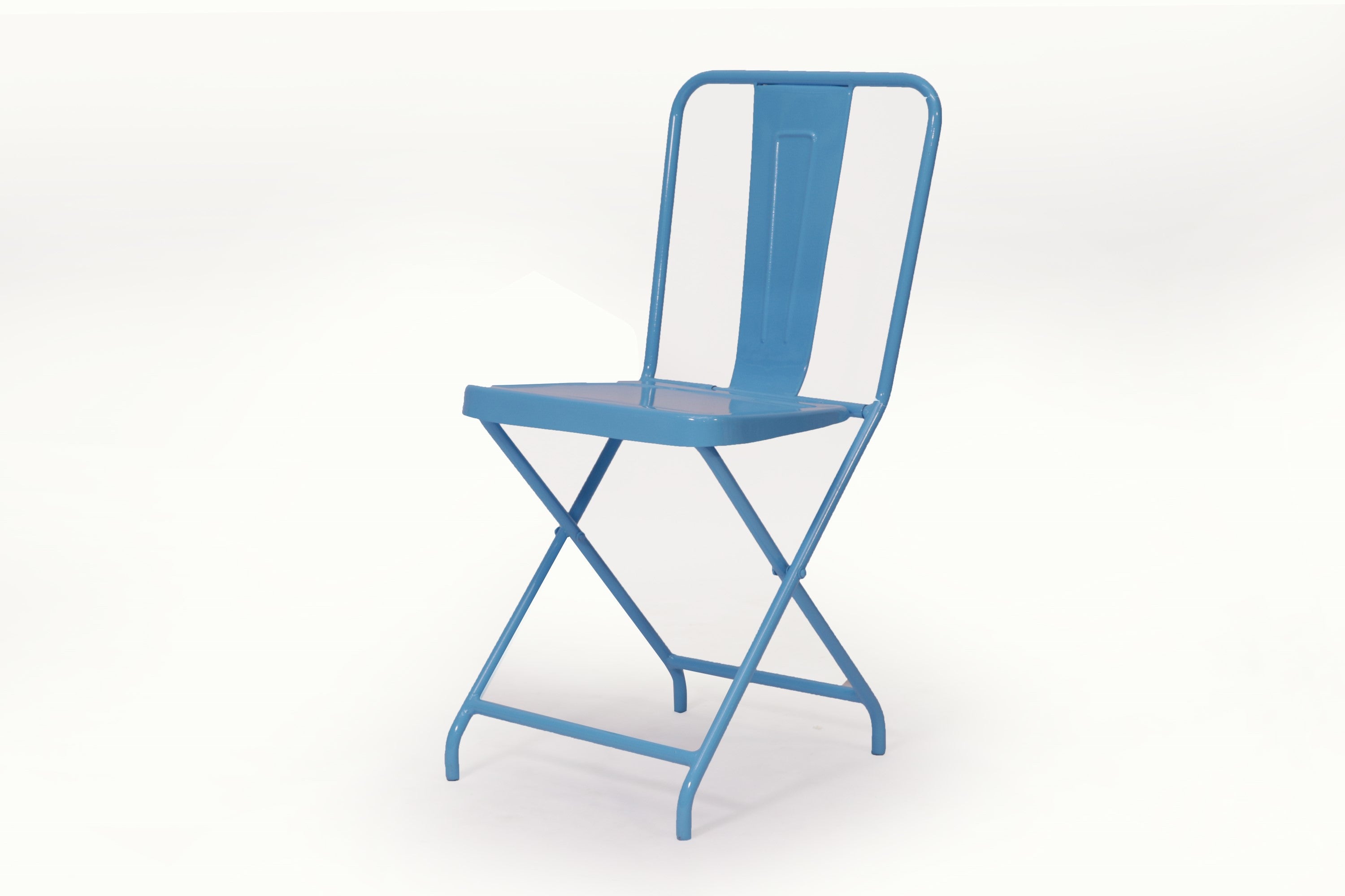 Bright Metallic Folding Chair Blue Folding Chair