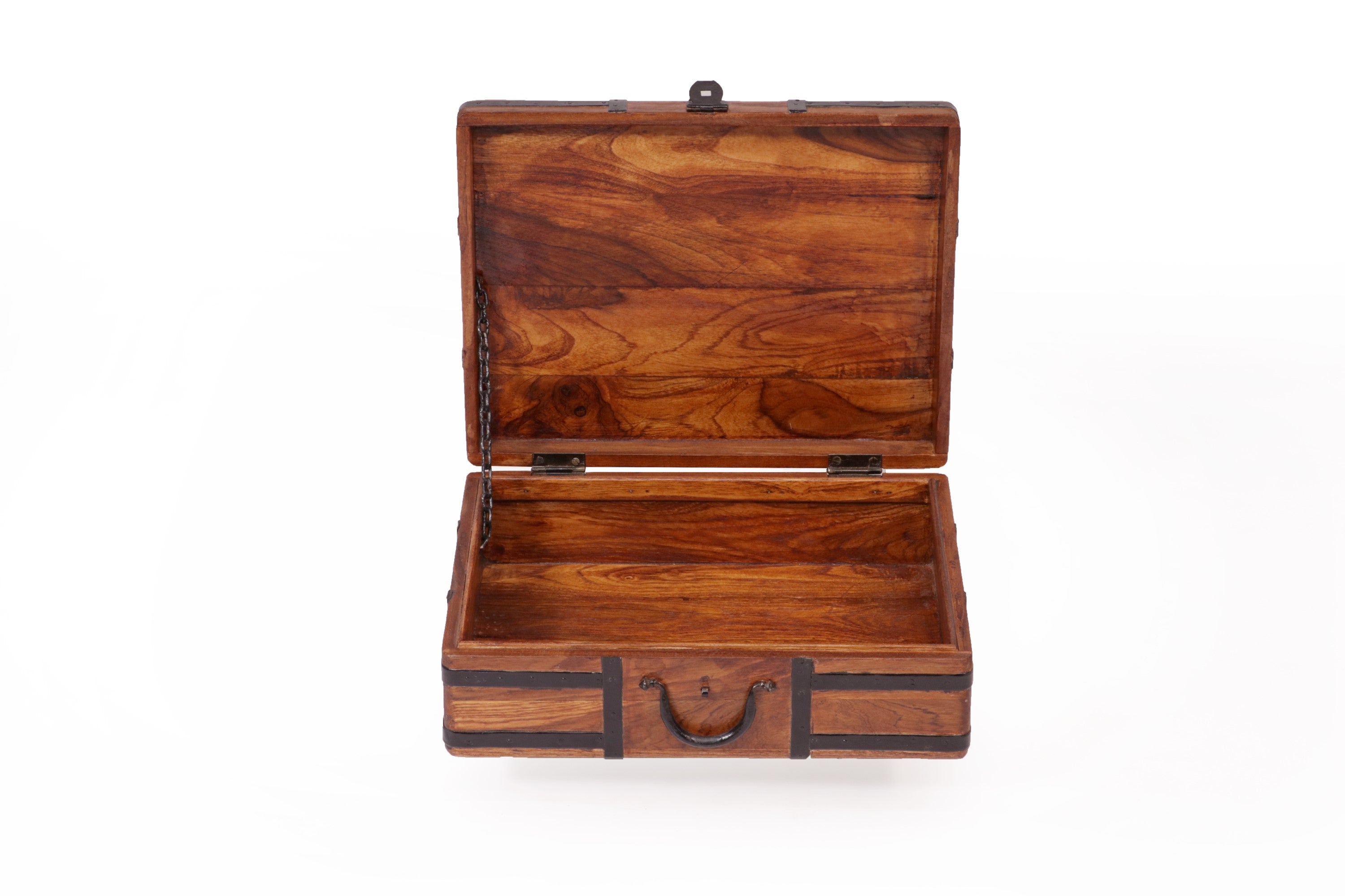 Metal Fitted Wooden Suitcase Wooden Box