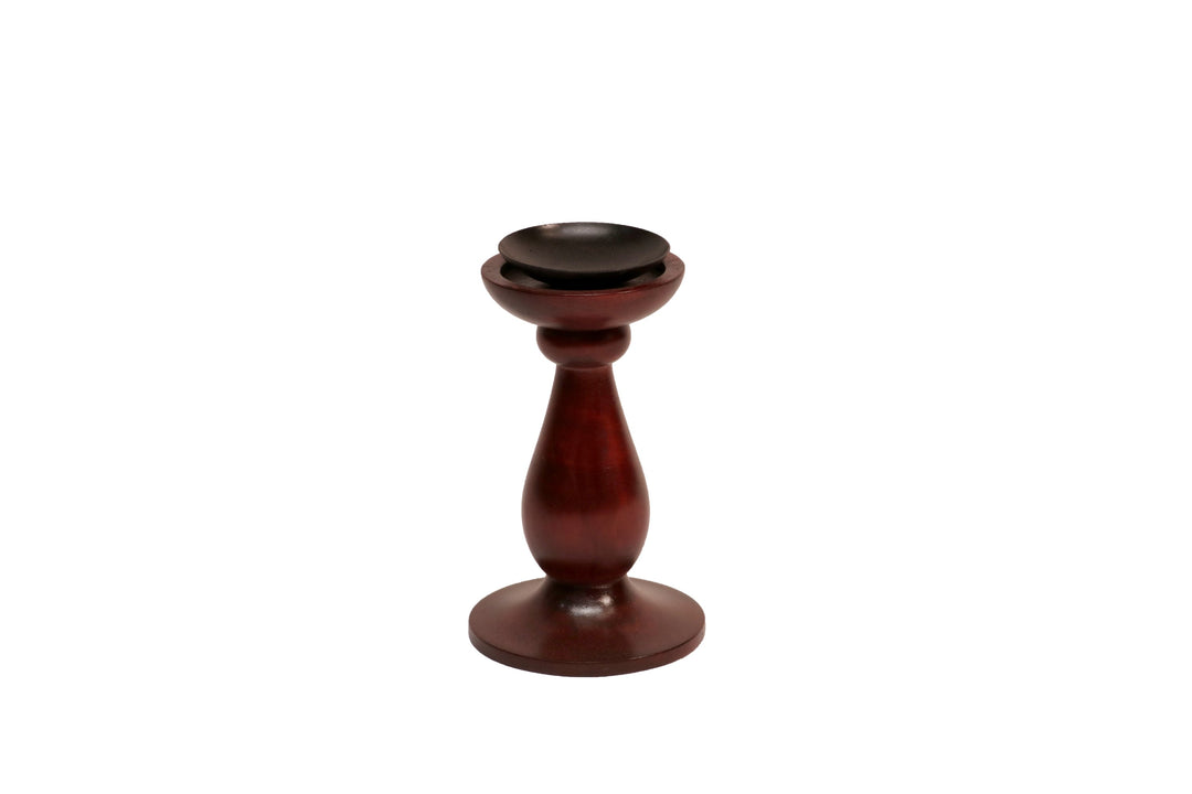 Wooden wide base candle holder Candle Holder