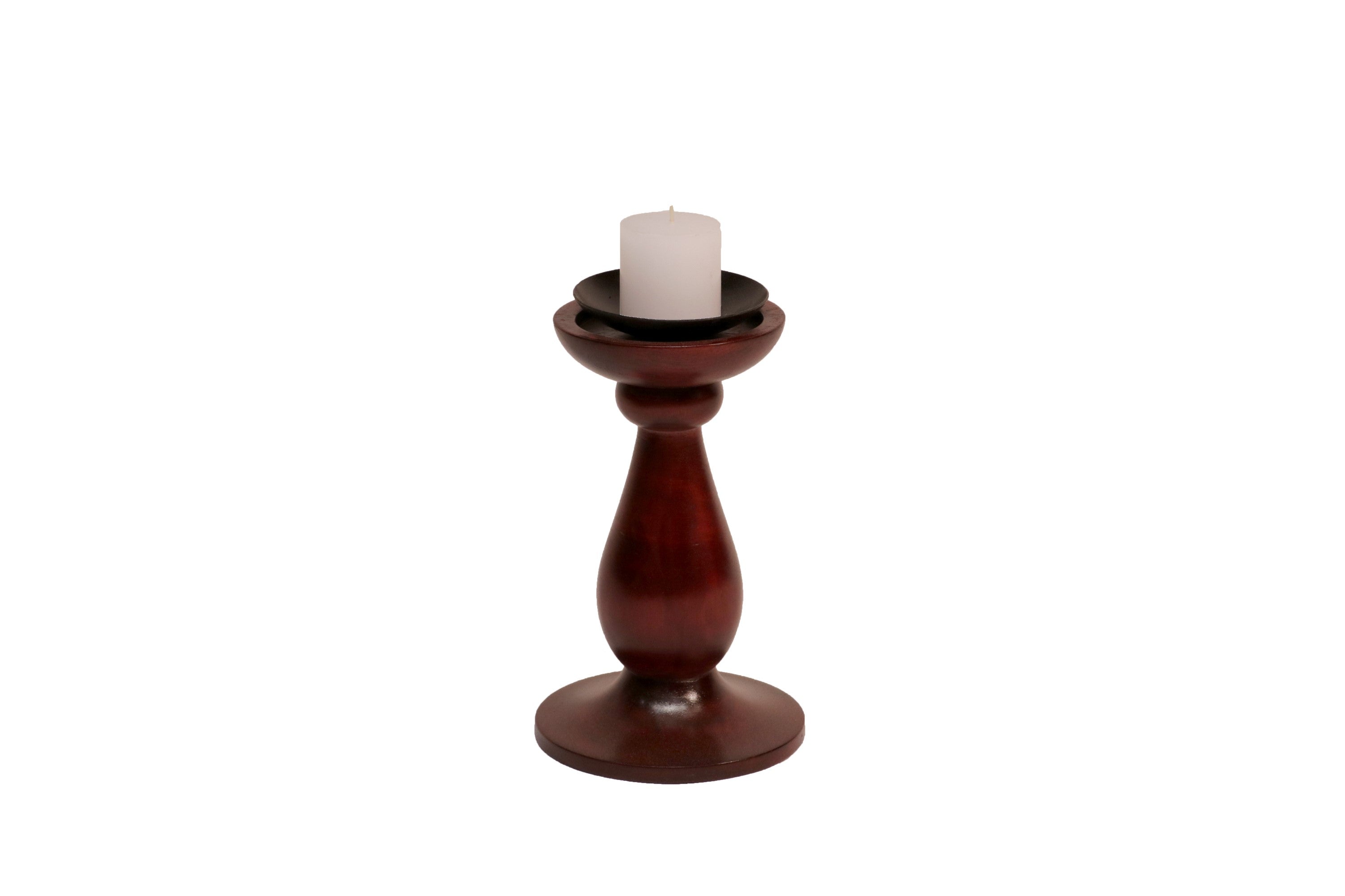 Wooden wide base candle holder Candle Holder