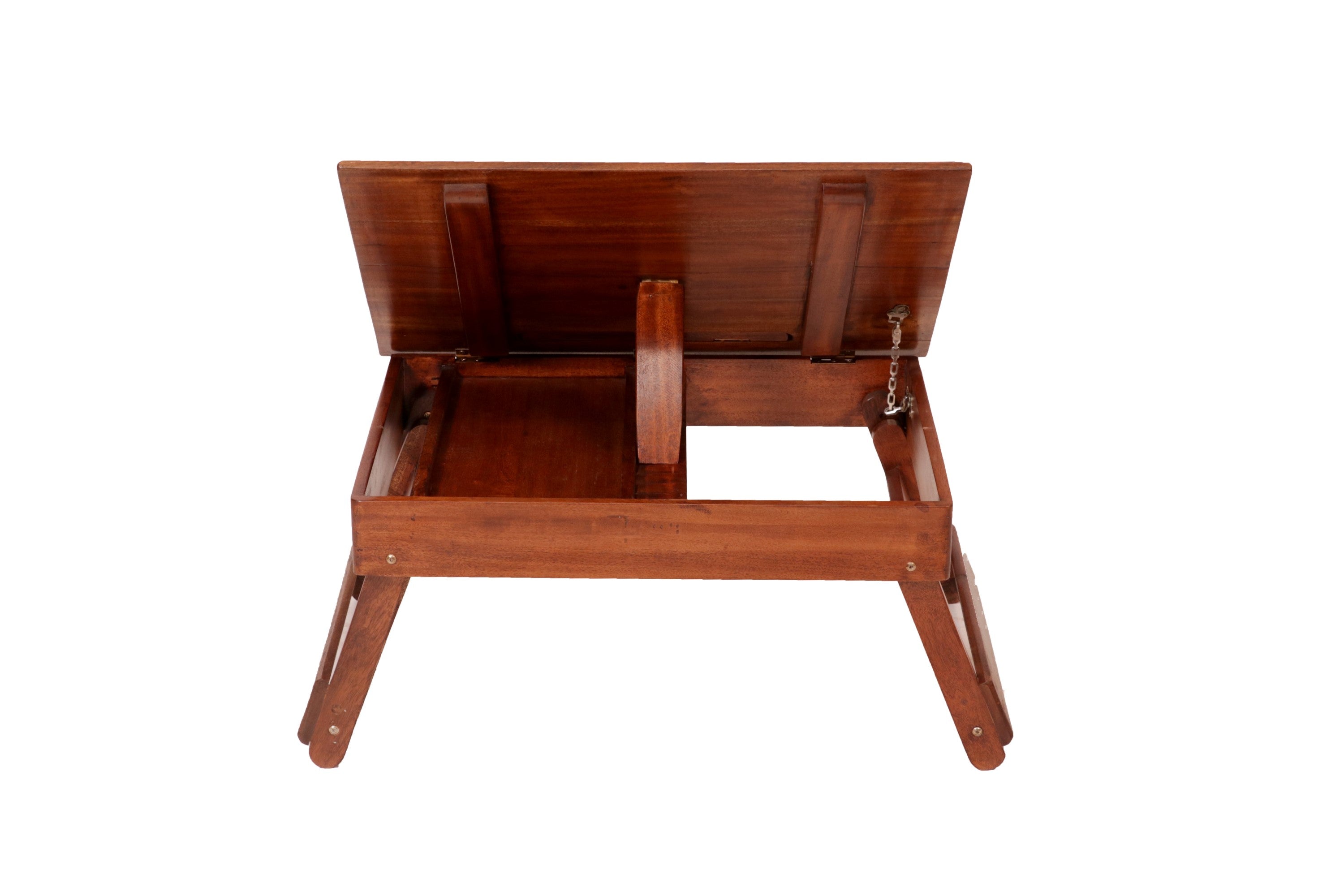 Wooden Lapdesk with Multi level leg folding with tray & Tilt Top Lapdesk