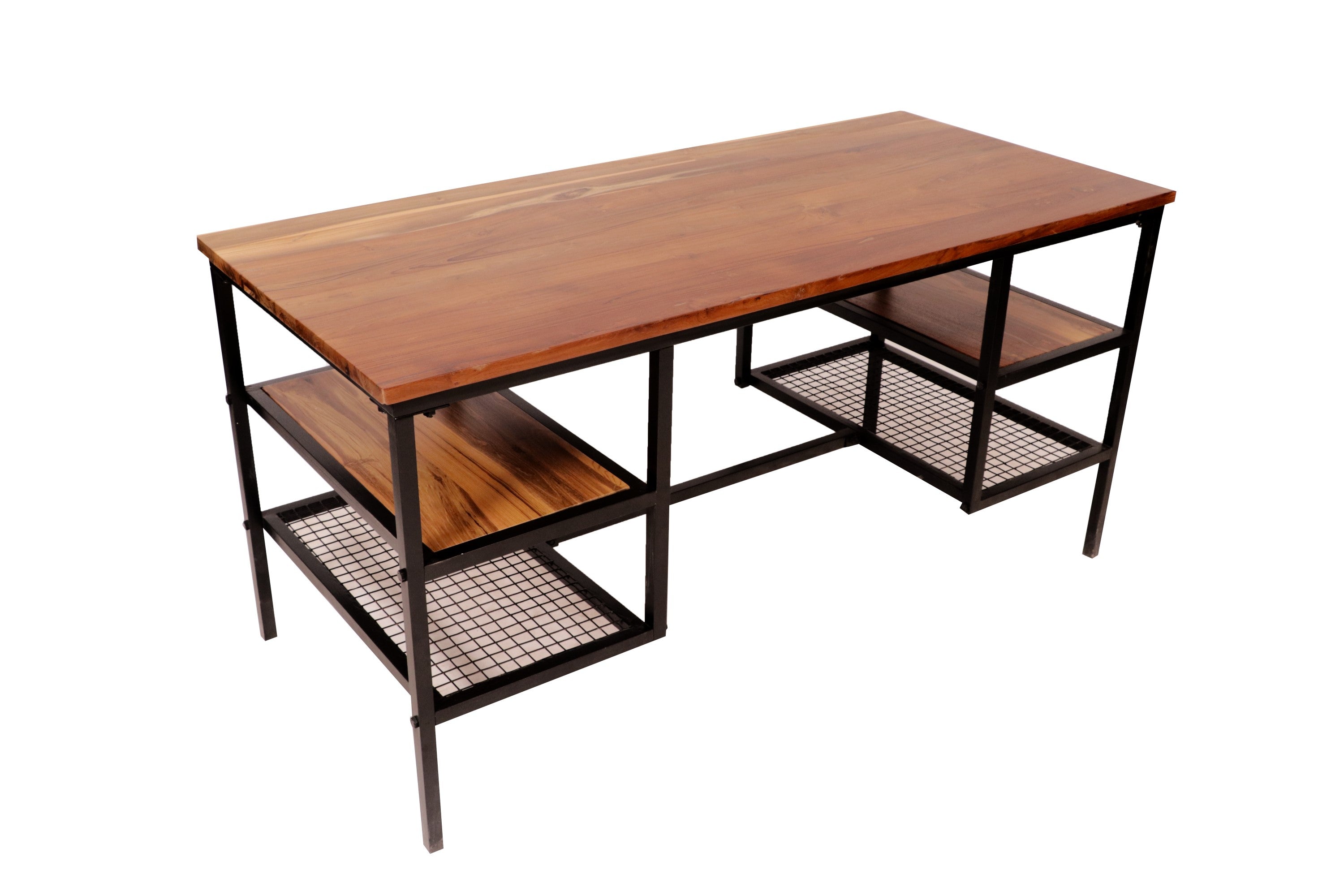 Teak metallic frame Multipurpose Table Study Table